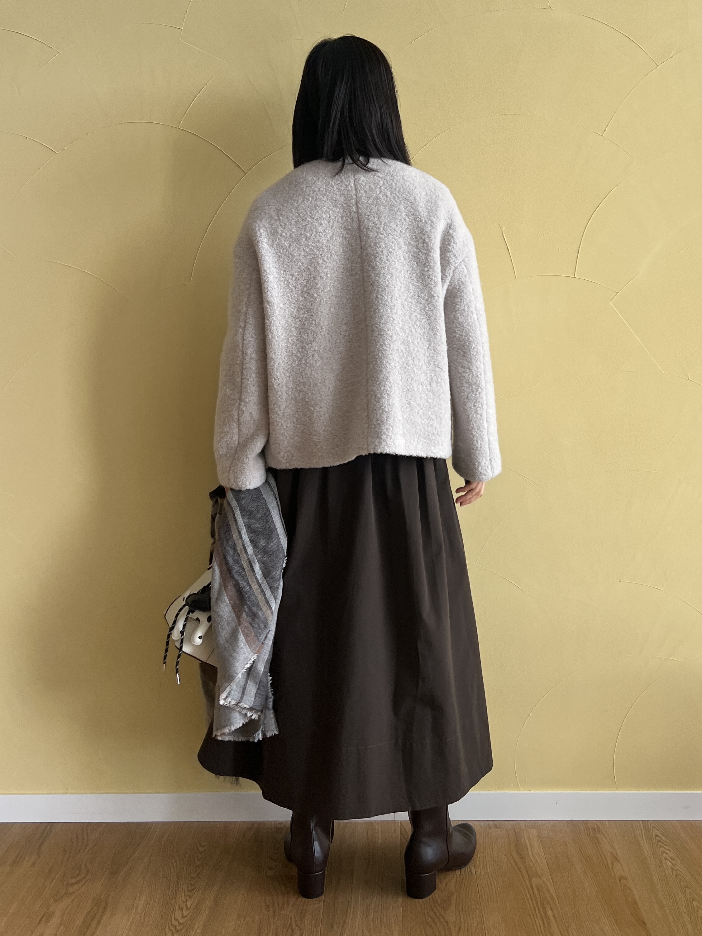 misaさんの「DRESSTERIOR｜【総ゴム仕様】タックボリュームスカート」を使ったコーディネート