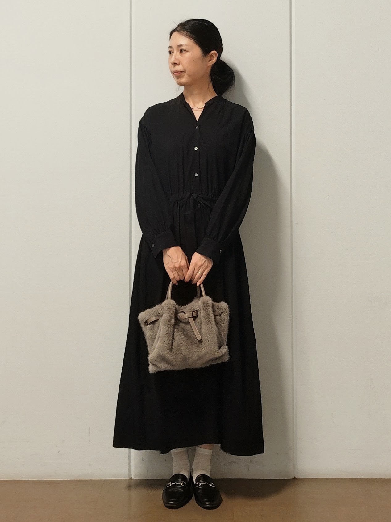 OHNUMAさんの「UNTITLED｜ドレープワンピース」を使ったコーディネート