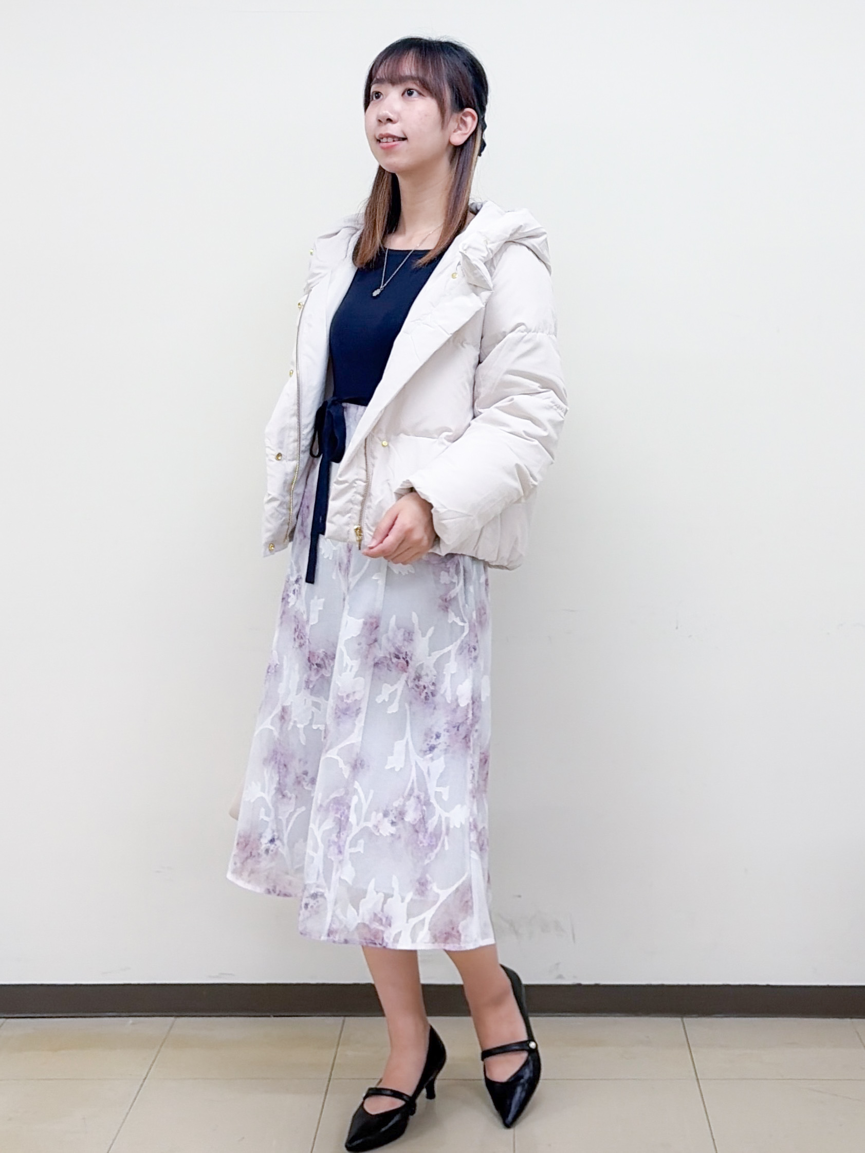 yurinaさんの「index｜河田ダウンショートコート 【洗濯機OK／静電気防止（裏地）／撥水／XS-3L】」を使ったコーディネート