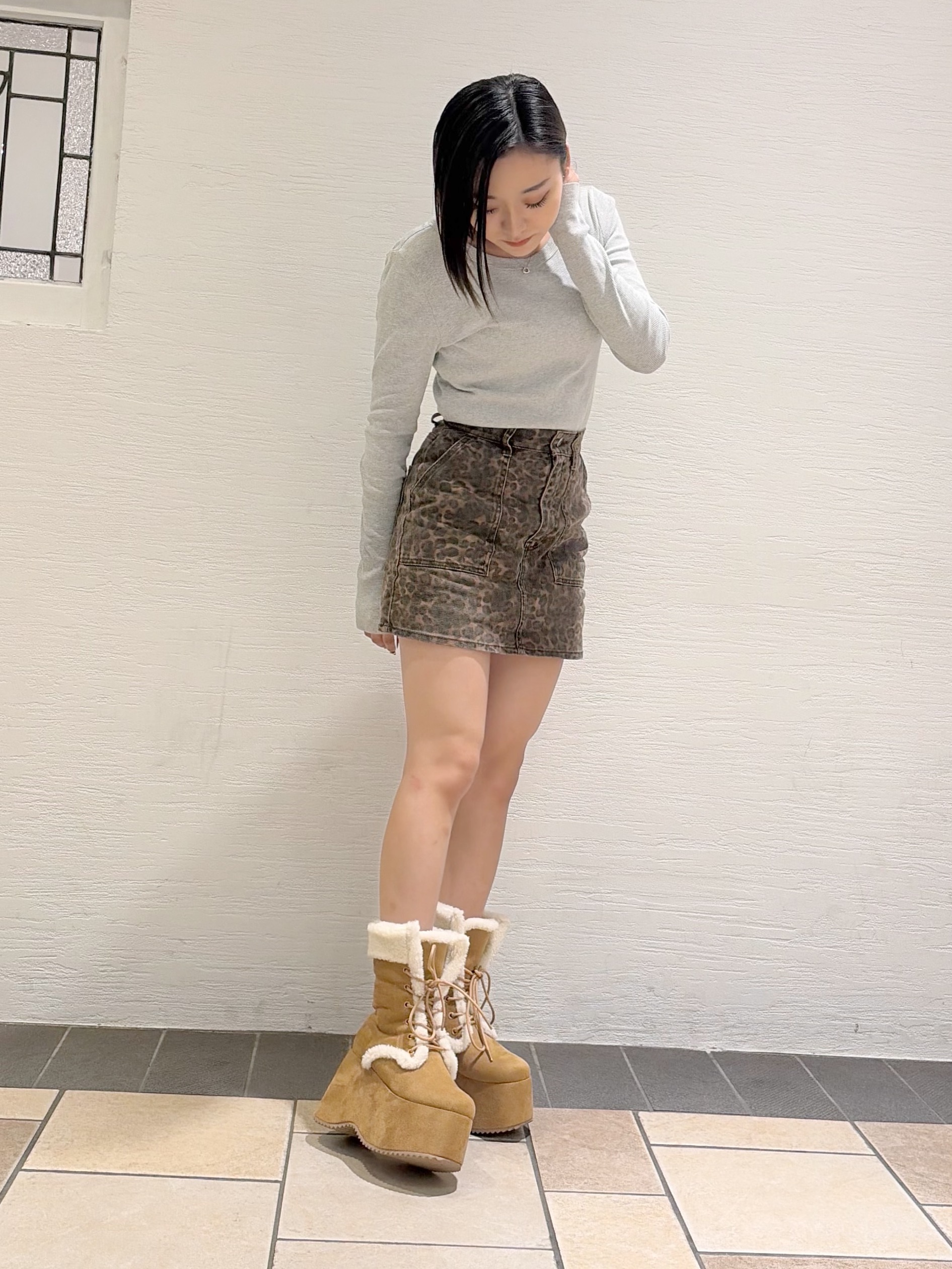 Maoさんの「ESPERANZA｜2WAY厚底ボアレースアップブーツ」を使ったコーディネート