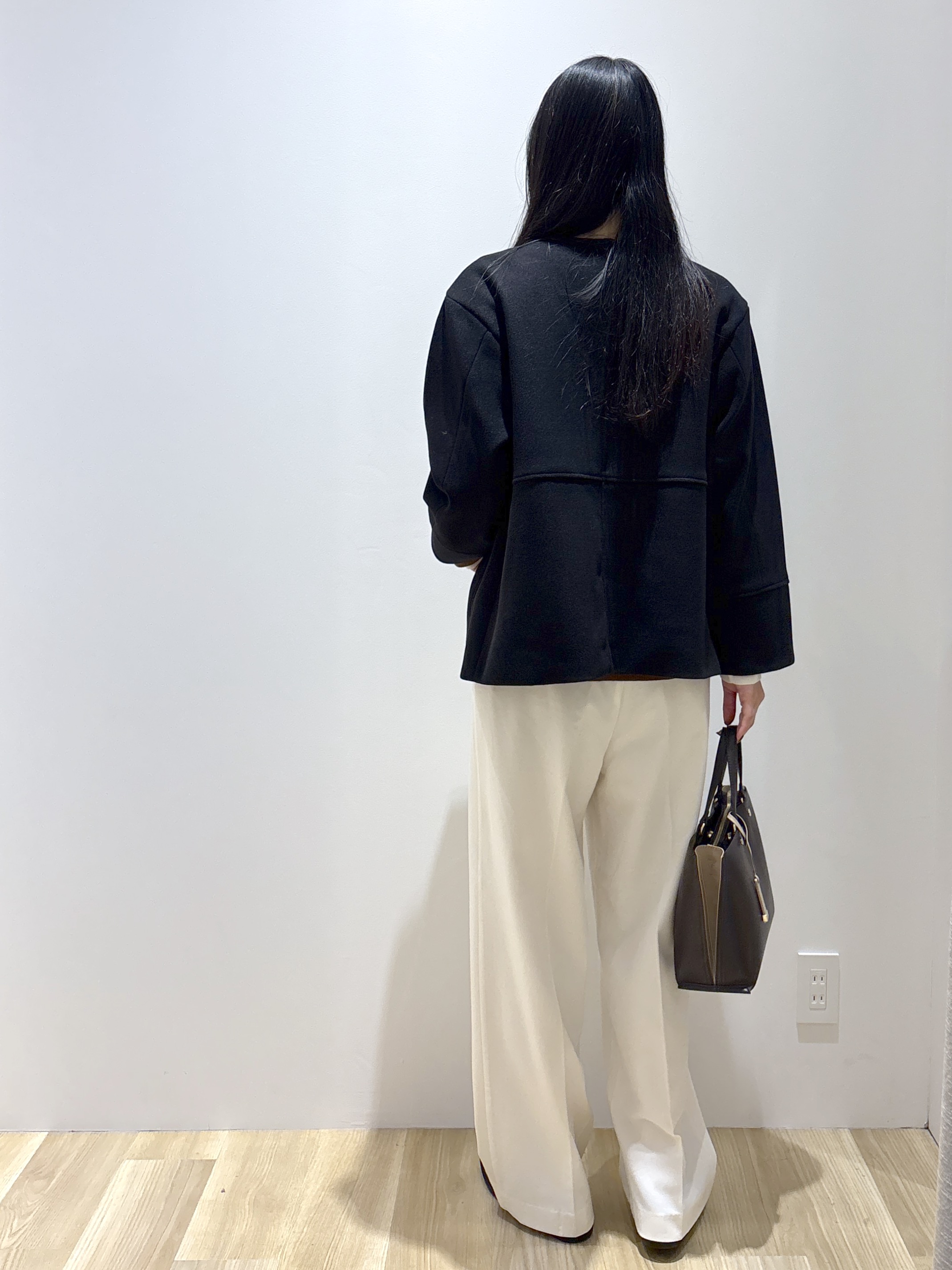 sachikoさんの「OPAQUE.CLIP｜ウールライク ノーカラーコート【洗濯機OK】」を使ったコーディネート
