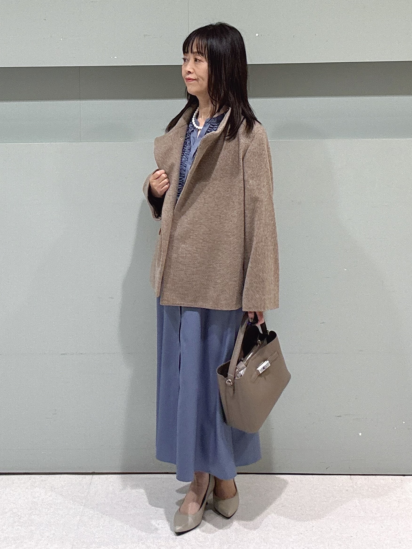 makiさんの「UNTITLED｜【軽アウター/ウール100】ウールショートコート」を使ったコーディネート