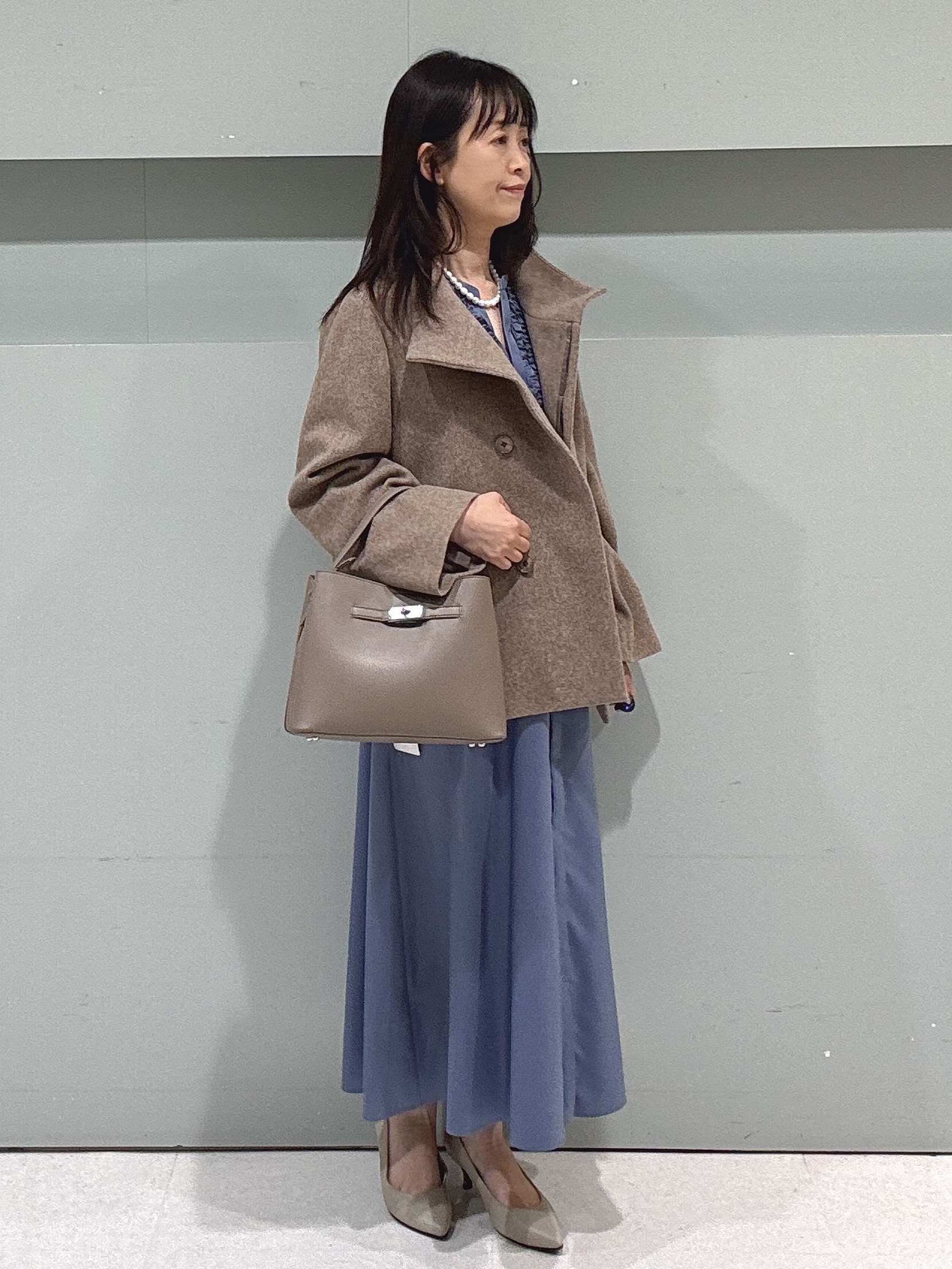 makiさんの「UNTITLED｜【軽アウター/ウール100】ウールショートコート」を使ったコーディネート