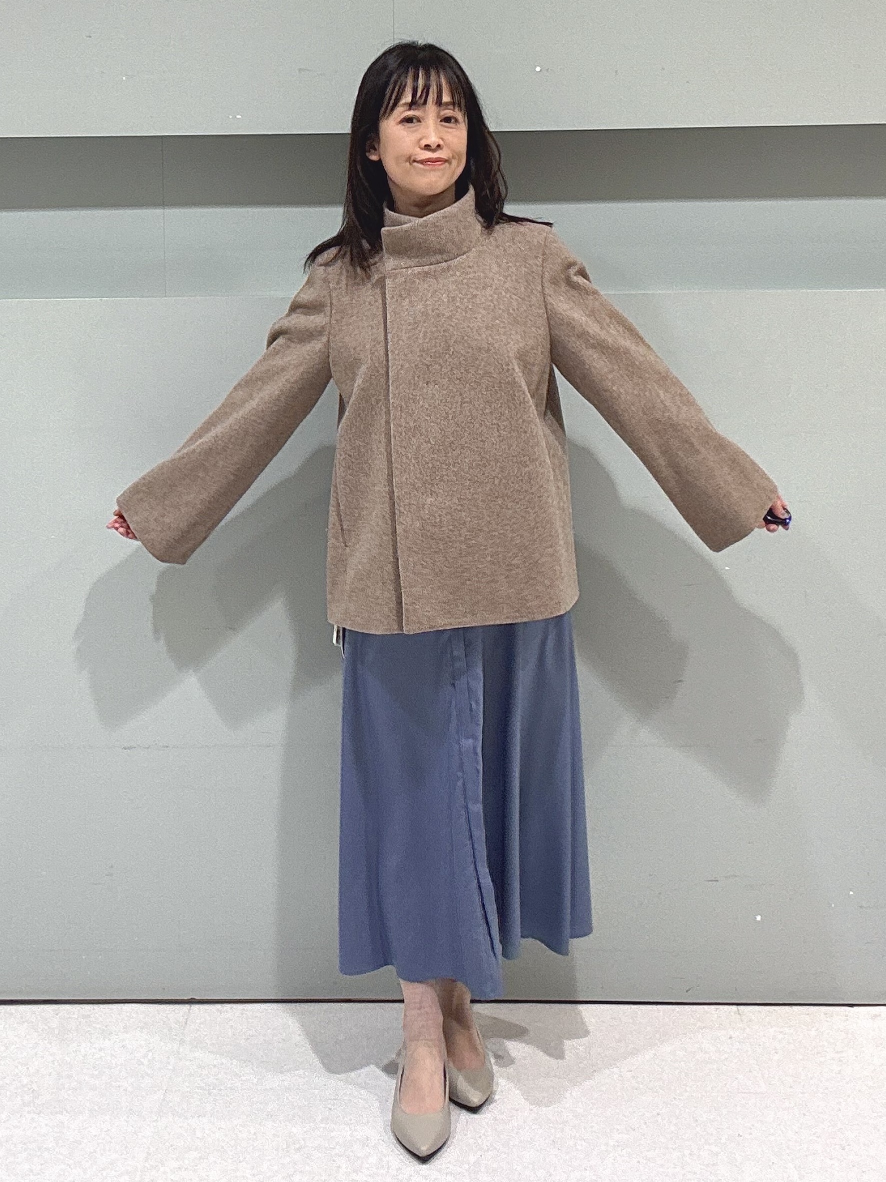 makiさんの「UNTITLED｜【軽アウター/ウール100】ウールショートコート」を使ったコーディネート