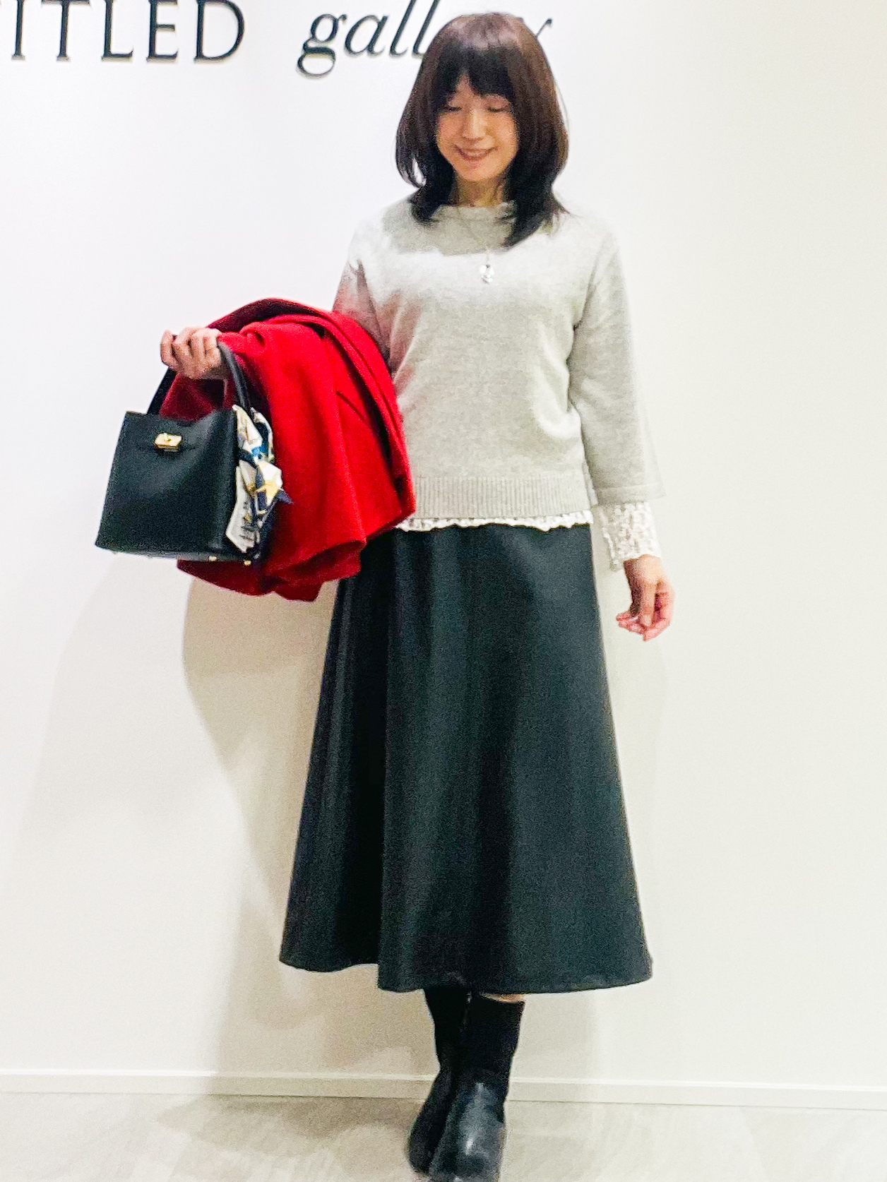 めいさんの「UNTITLED｜【軽アウター/ウール100】ウールショートコート」を使ったコーディネート