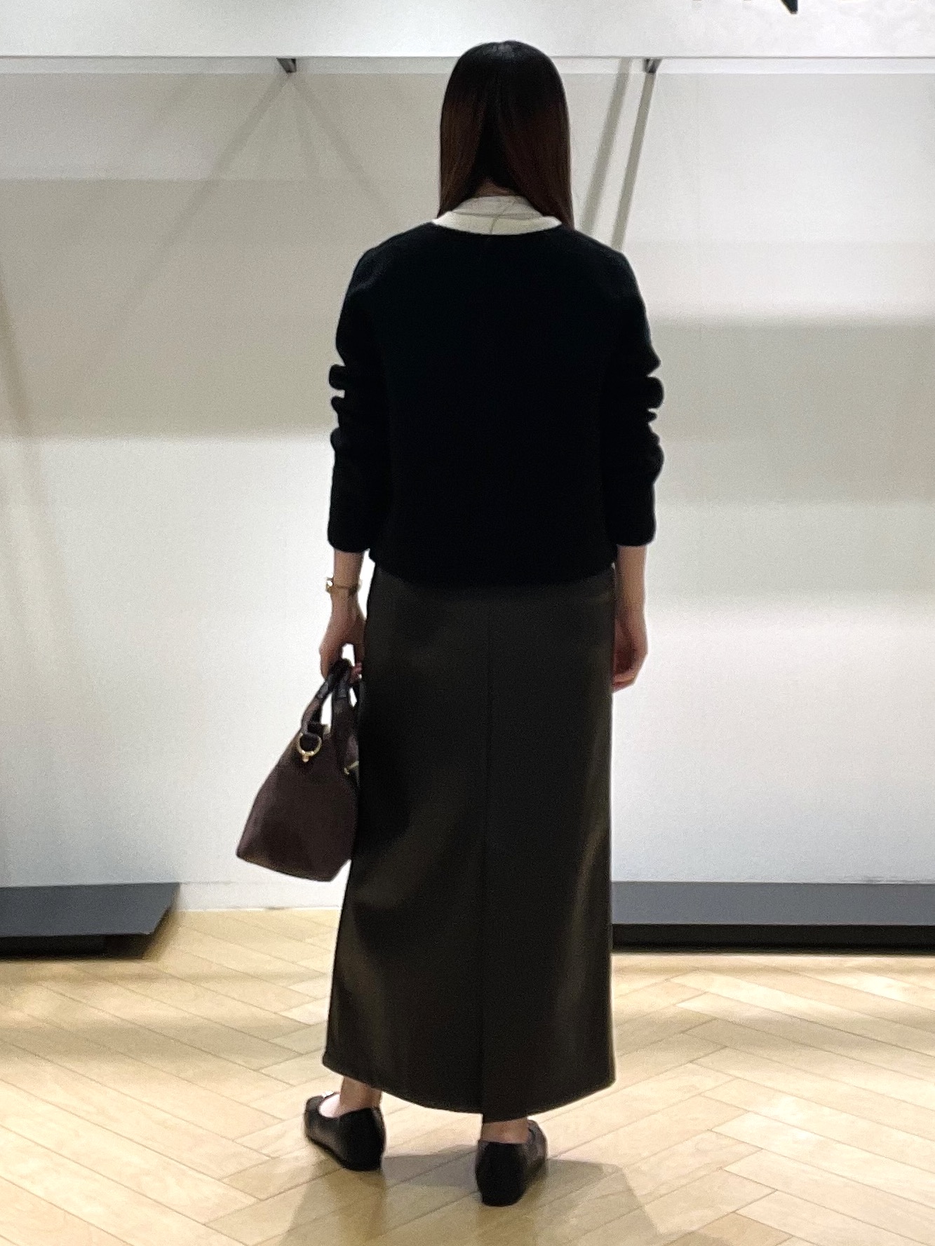 mさんの「INDIVI｜【軽やか】ブークレニットジャケット」を使ったコーディネート