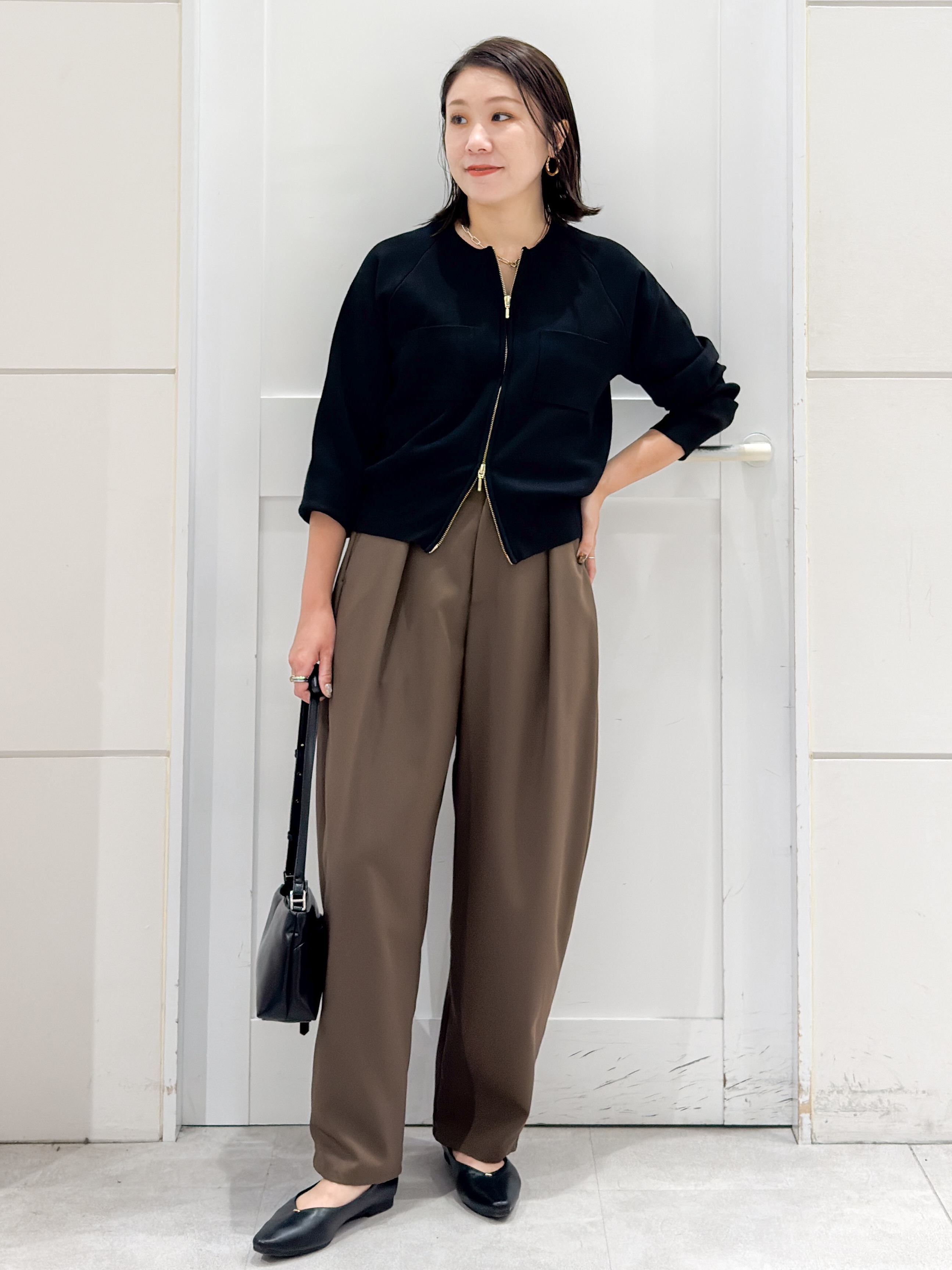 yuka.aさんの「OPAQUE.CLIP｜【UV／遮熱性】ZIPニットカーディガン《洗濯機OK》」を使ったコーディネート