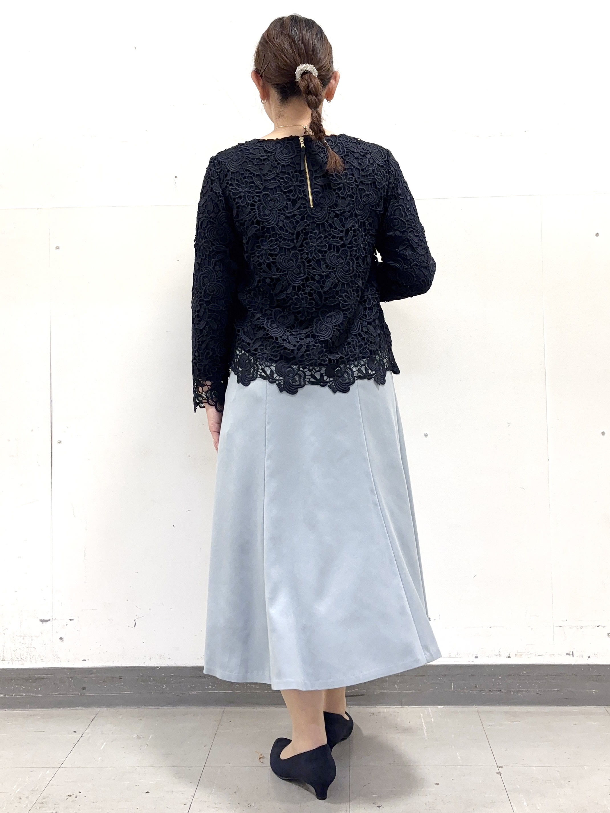 keiさんの「Reflect｜【SS-4Lサイズ／通勤／セレモニー】ケミカルレースブラウス」を使ったコーディネート