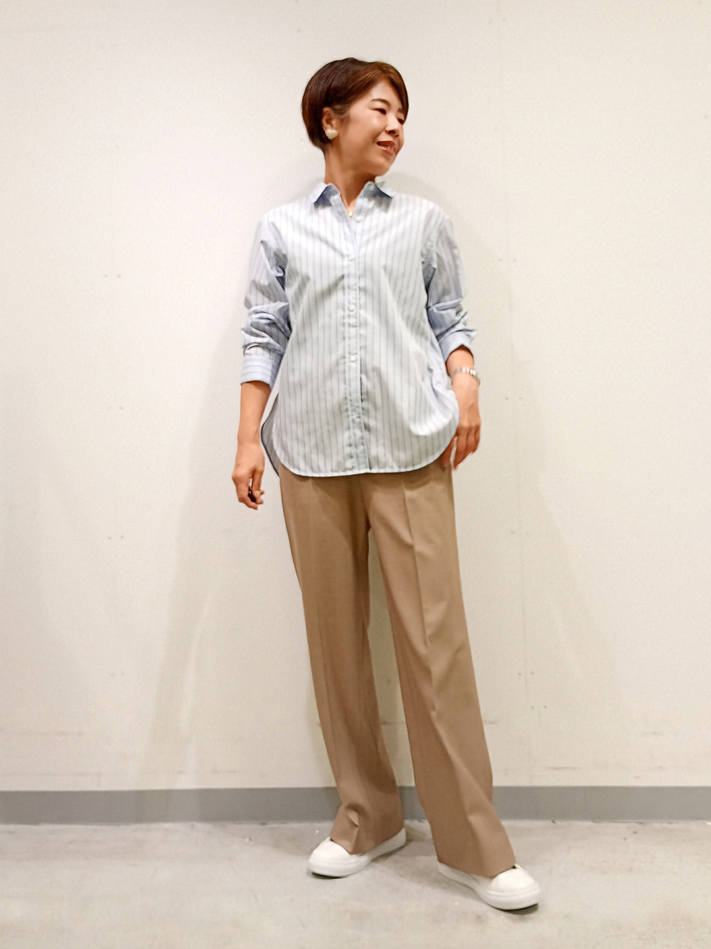 Kさんの「INDIVI｜【ミラノリブ編み】ジップニットブルゾン」を使ったコーディネート
