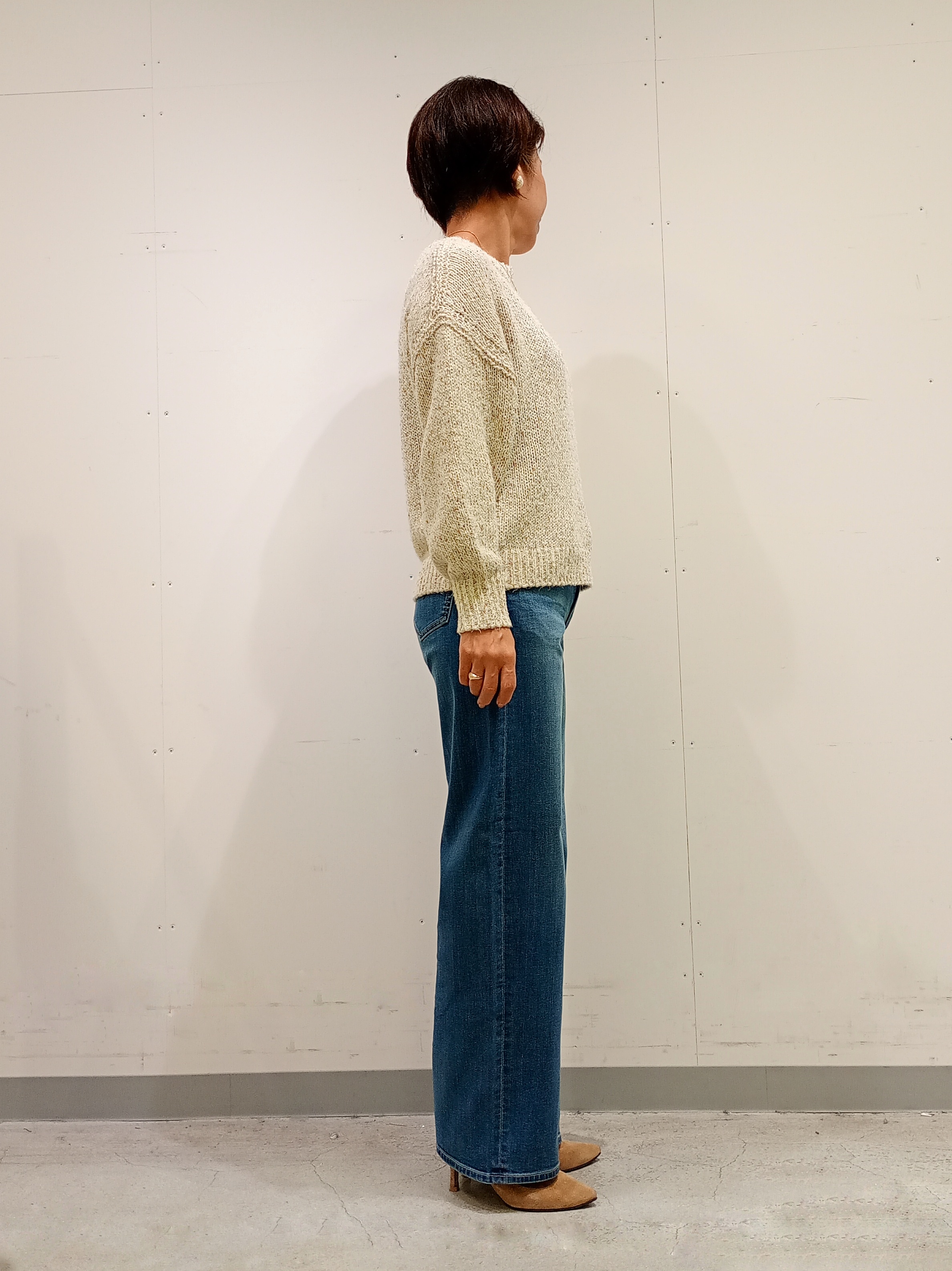 Kさんの「INDIVI｜【ウール混／配色／ゆったり】ミドル丈リバーフーディコート」を使ったコーディネート