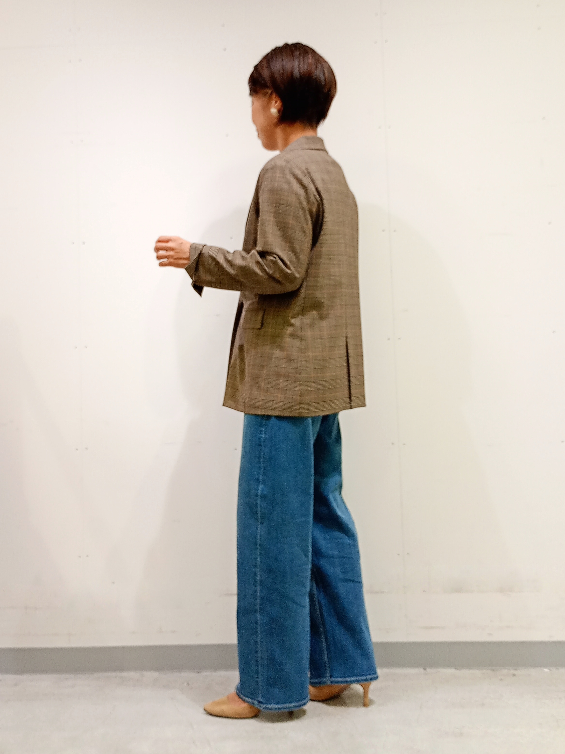 Kさんの「INDIVI｜【洗濯機OK／ストレッチ◎】秋はじめのダブルジャケット」を使ったコーディネート