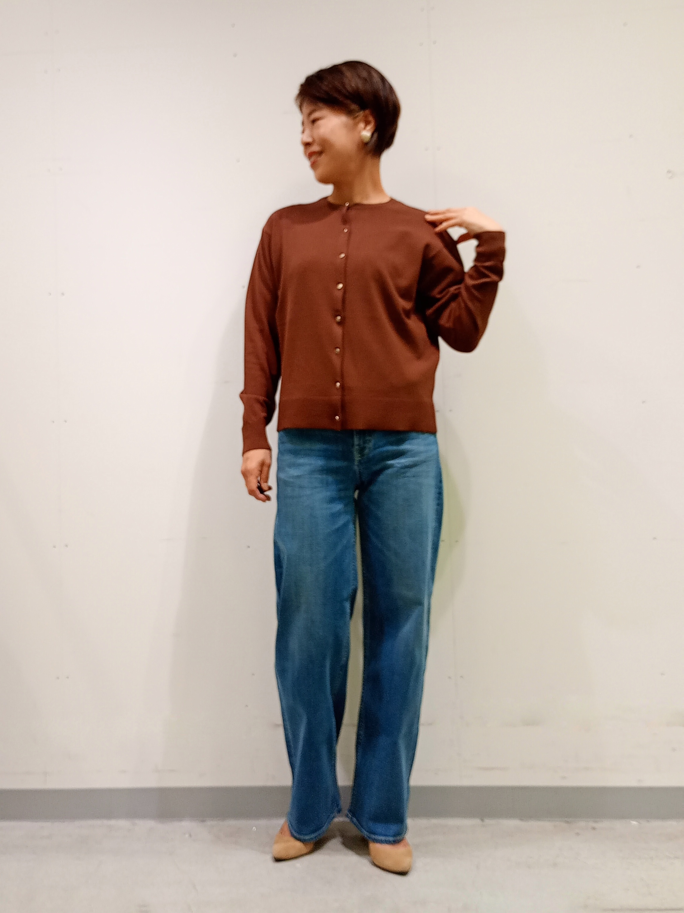 Kさんの「INDIVI｜【洗濯機OK／ストレッチ◎】秋はじめのダブルジャケット」を使ったコーディネート