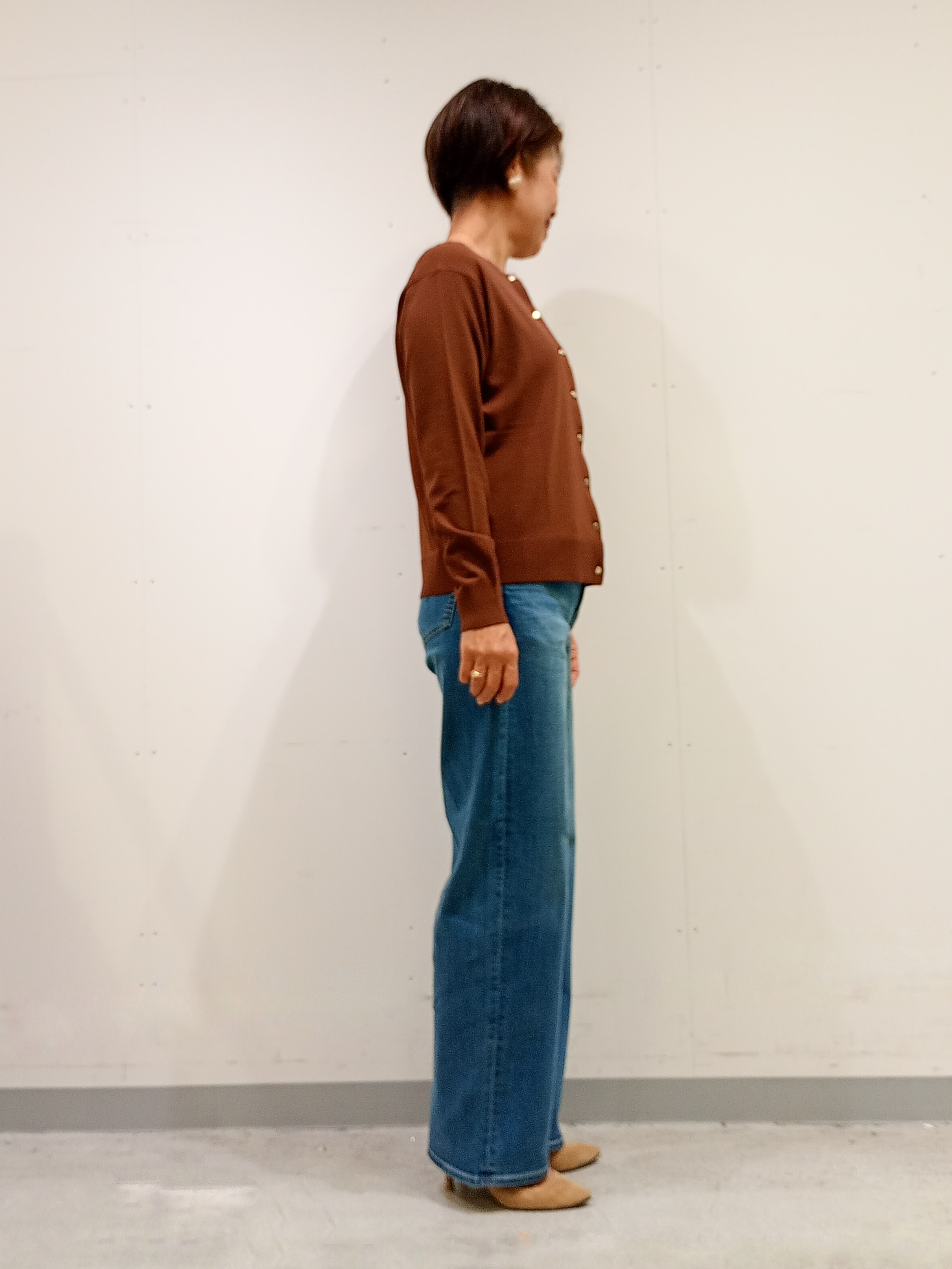 Kさんの「INDIVI｜【洗濯機OK／ストレッチ◎】秋はじめのダブルジャケット」を使ったコーディネート