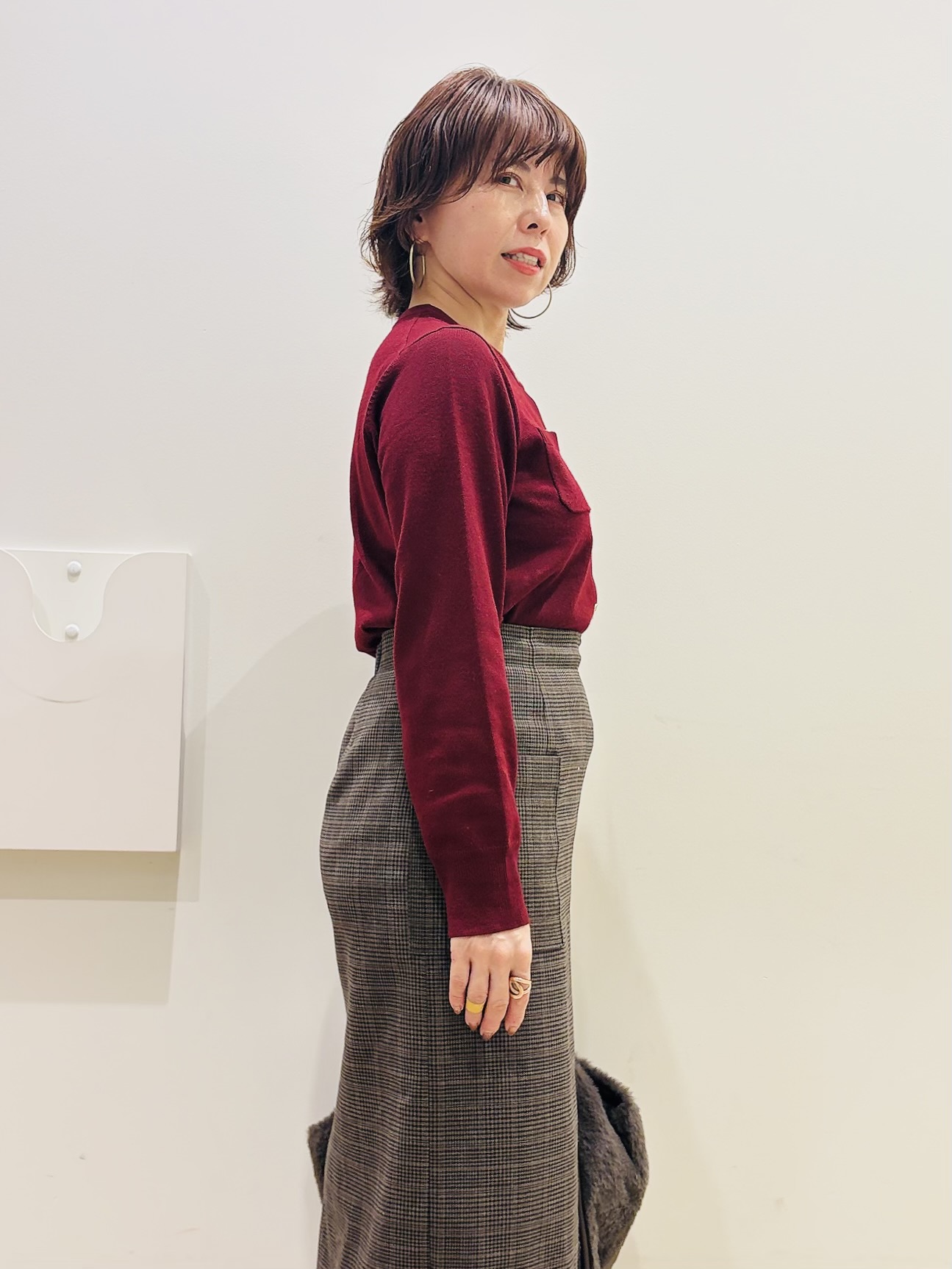 YUKOさんの「index｜『THE』名品ニットカーディガン【洗濯機OK】」を使ったコーディネート
