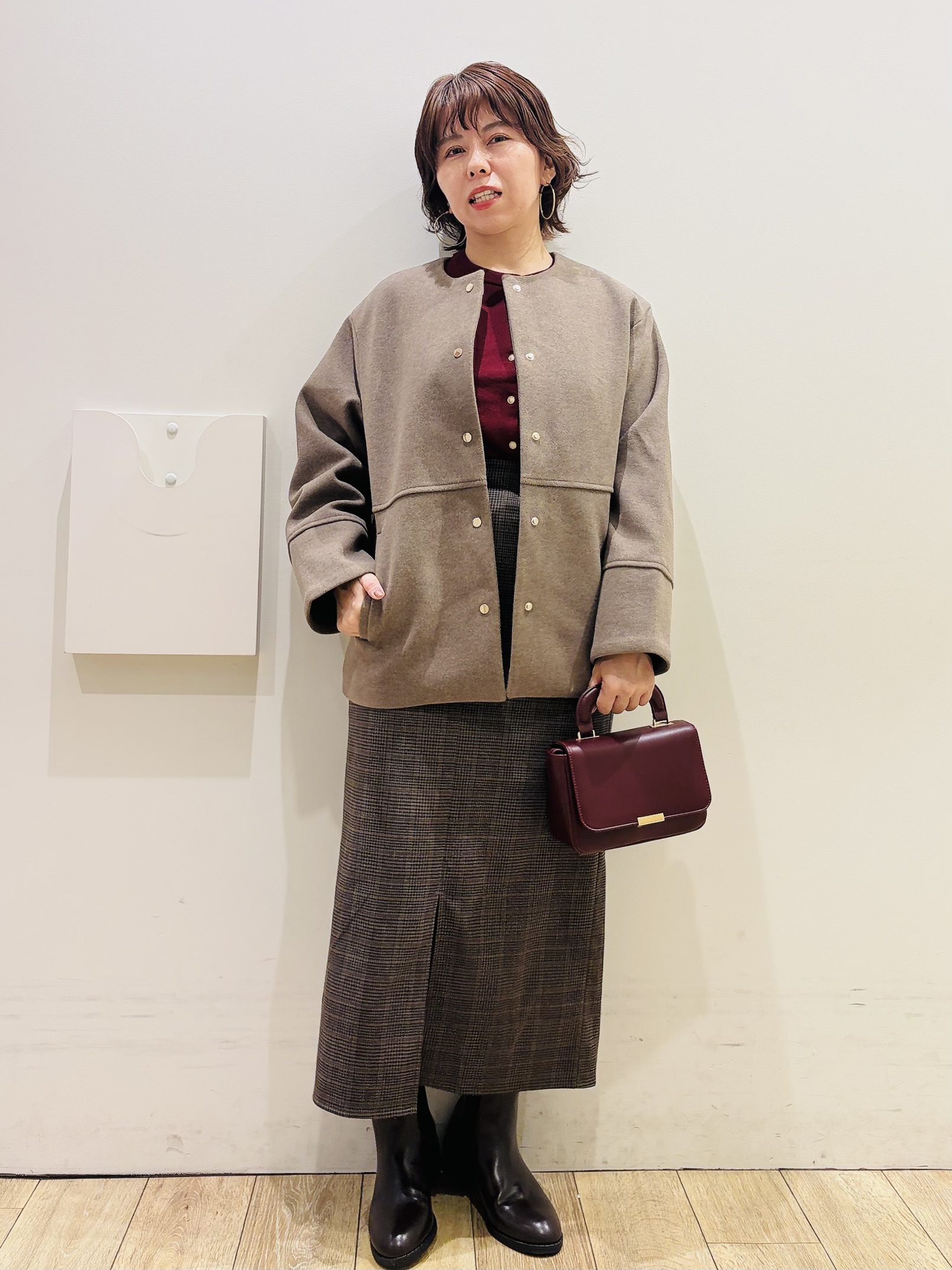 YUKOさんの「index｜『THE』名品ニットカーディガン【洗濯機OK】」を使ったコーディネート