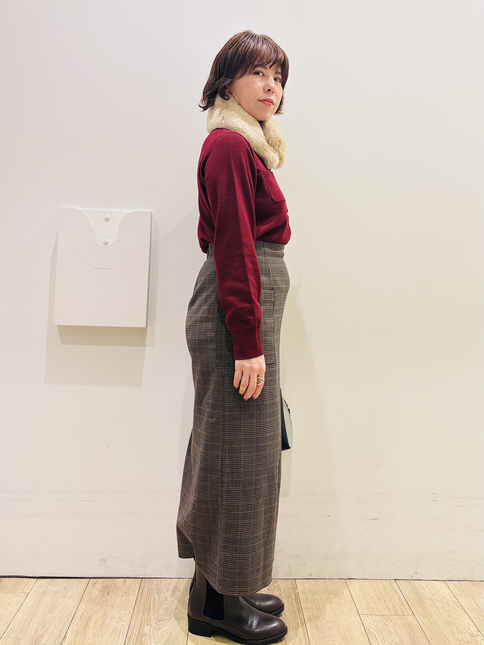 YUKOさんの「index｜『THE』名品ニットカーディガン【洗濯機OK】」を使ったコーディネート