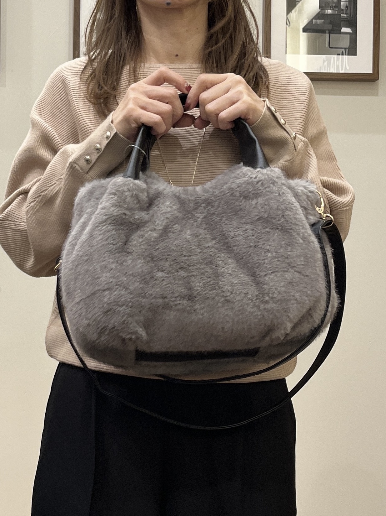 まつみさんの「SHOO･LA･RUE｜【洗濯機可/体型カバー】やわらかリブドルマンニット」を使ったコーディネート