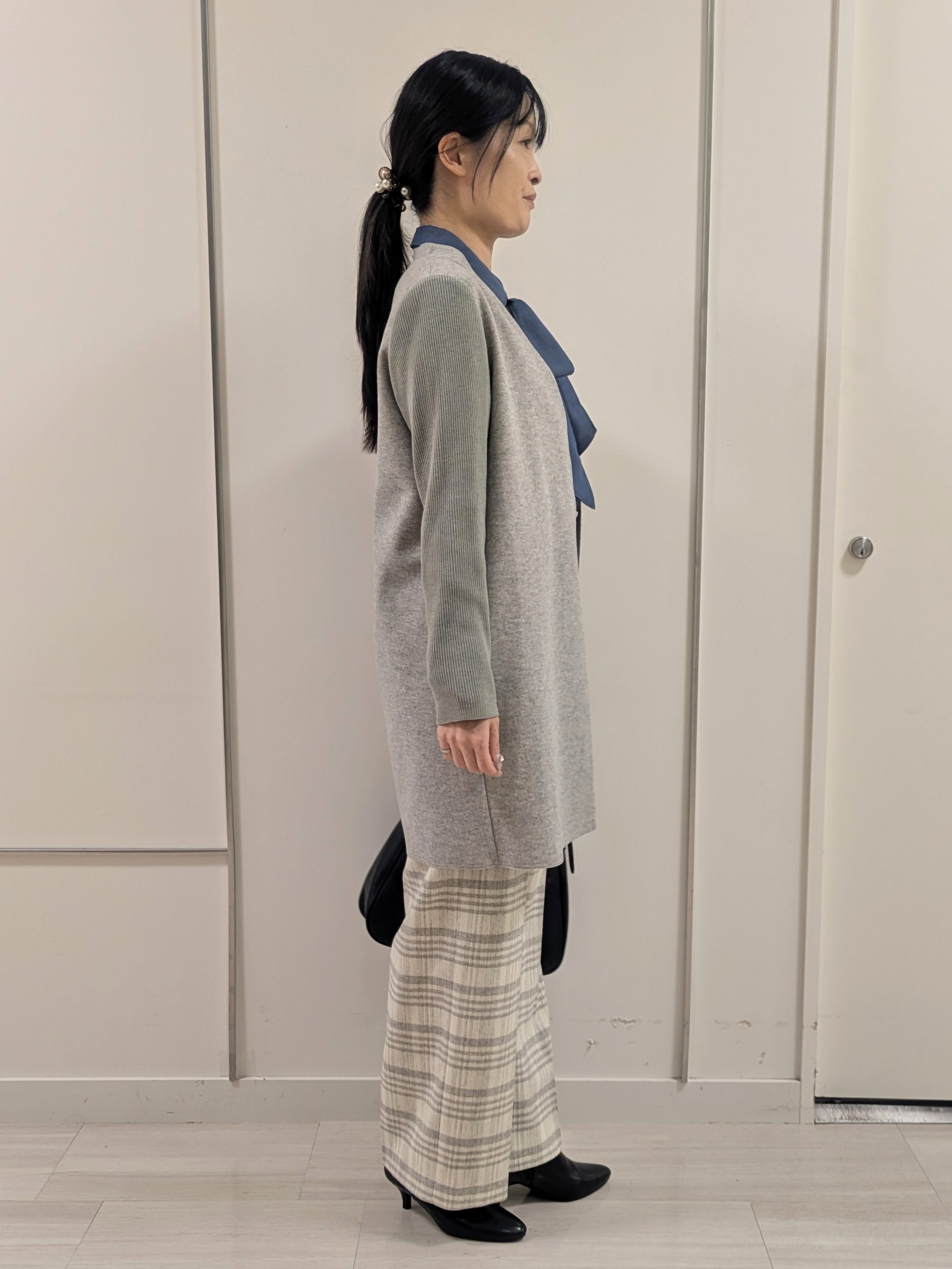mikiさんの「COUP DE CHANCE｜【日本製】カラーレスコーディガン」を使ったコーディネート