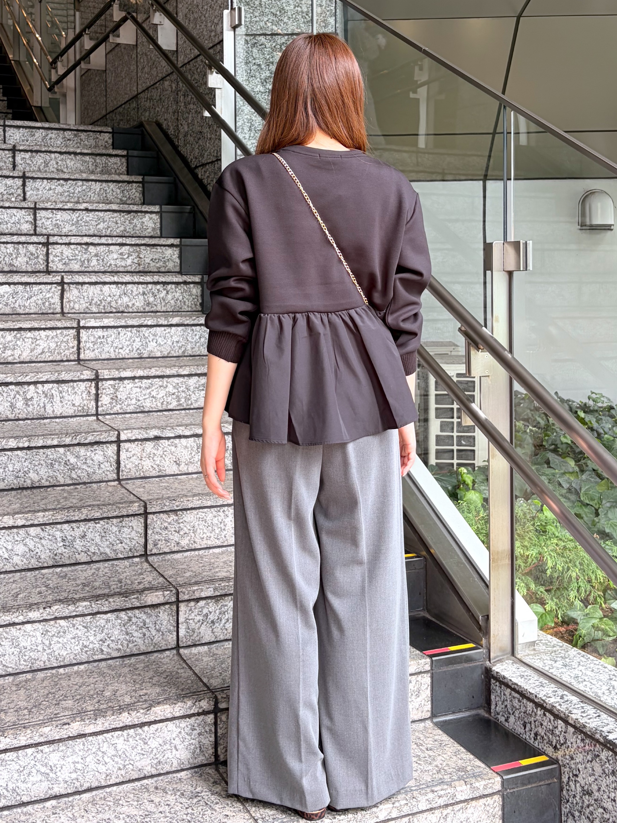 Risaさんの「OPAQUE.CLIP｜ペプラムドッキングトップス【洗濯機OK】」を使ったコーディネート
