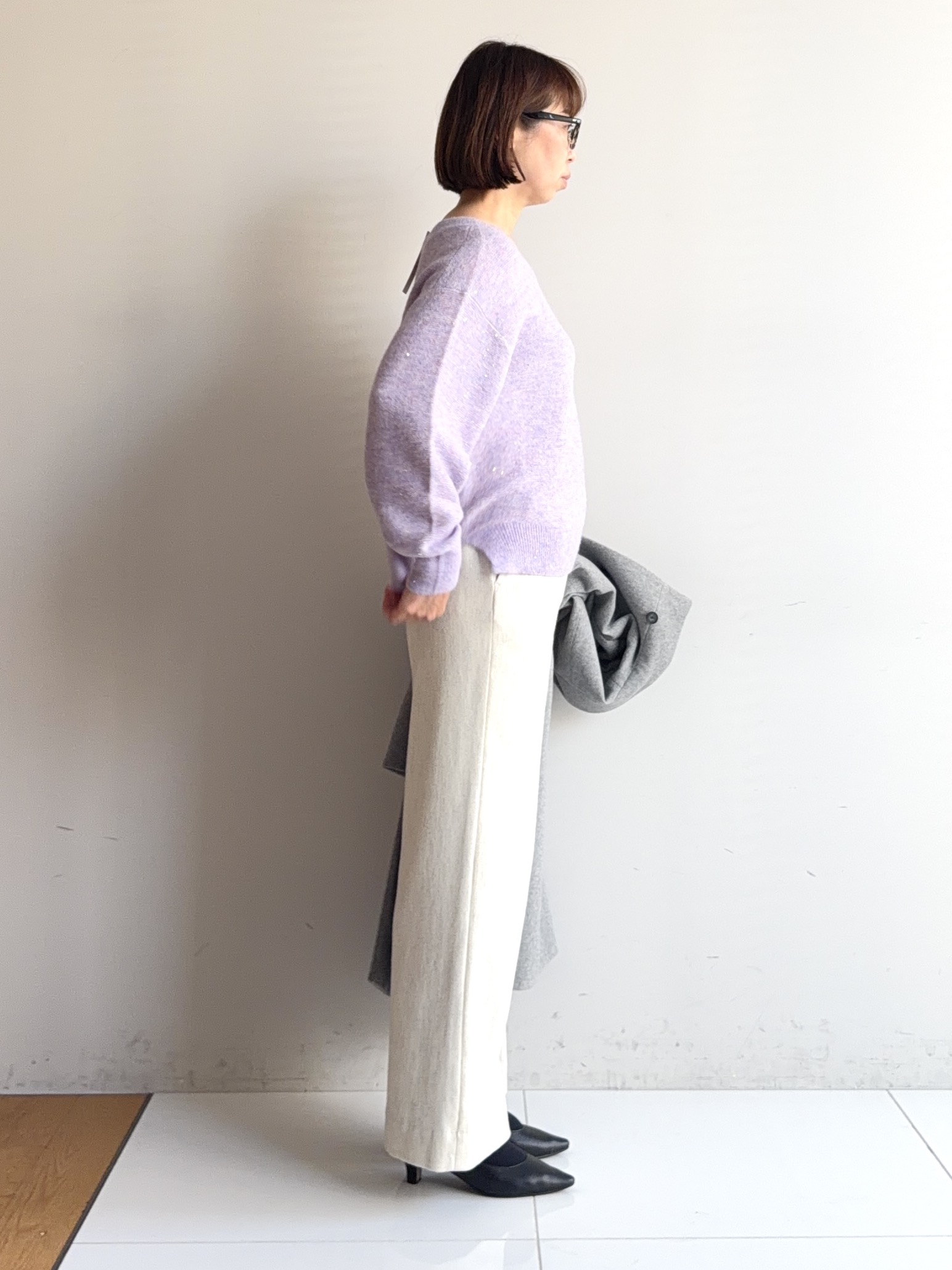 murayamaさんの「INDIVI｜【ラム革／美脚／通勤】レザーパンプス」を使ったコーディネート