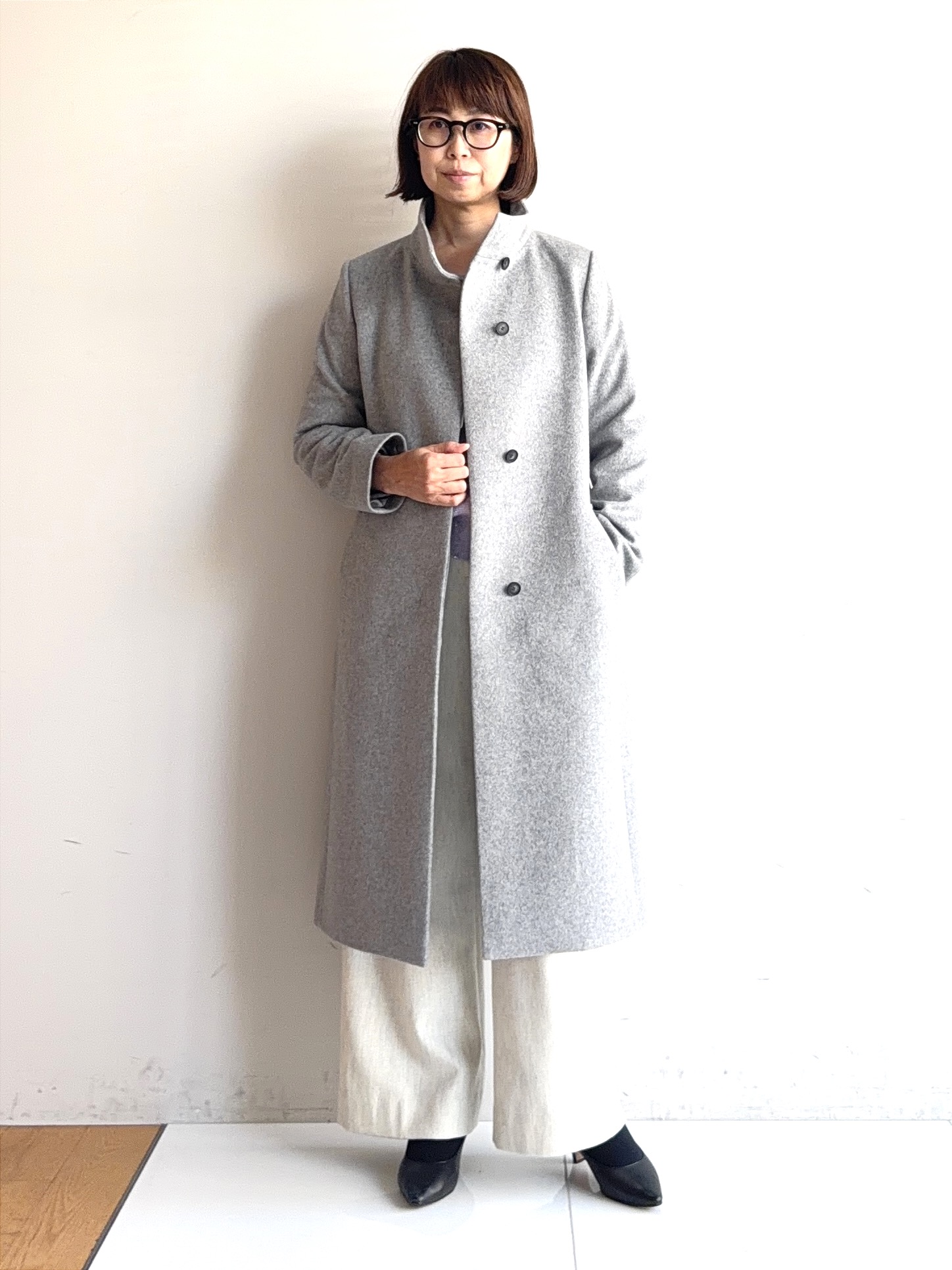 murayamaさんの「INDIVI｜【ラム革／美脚／通勤】レザーパンプス」を使ったコーディネート