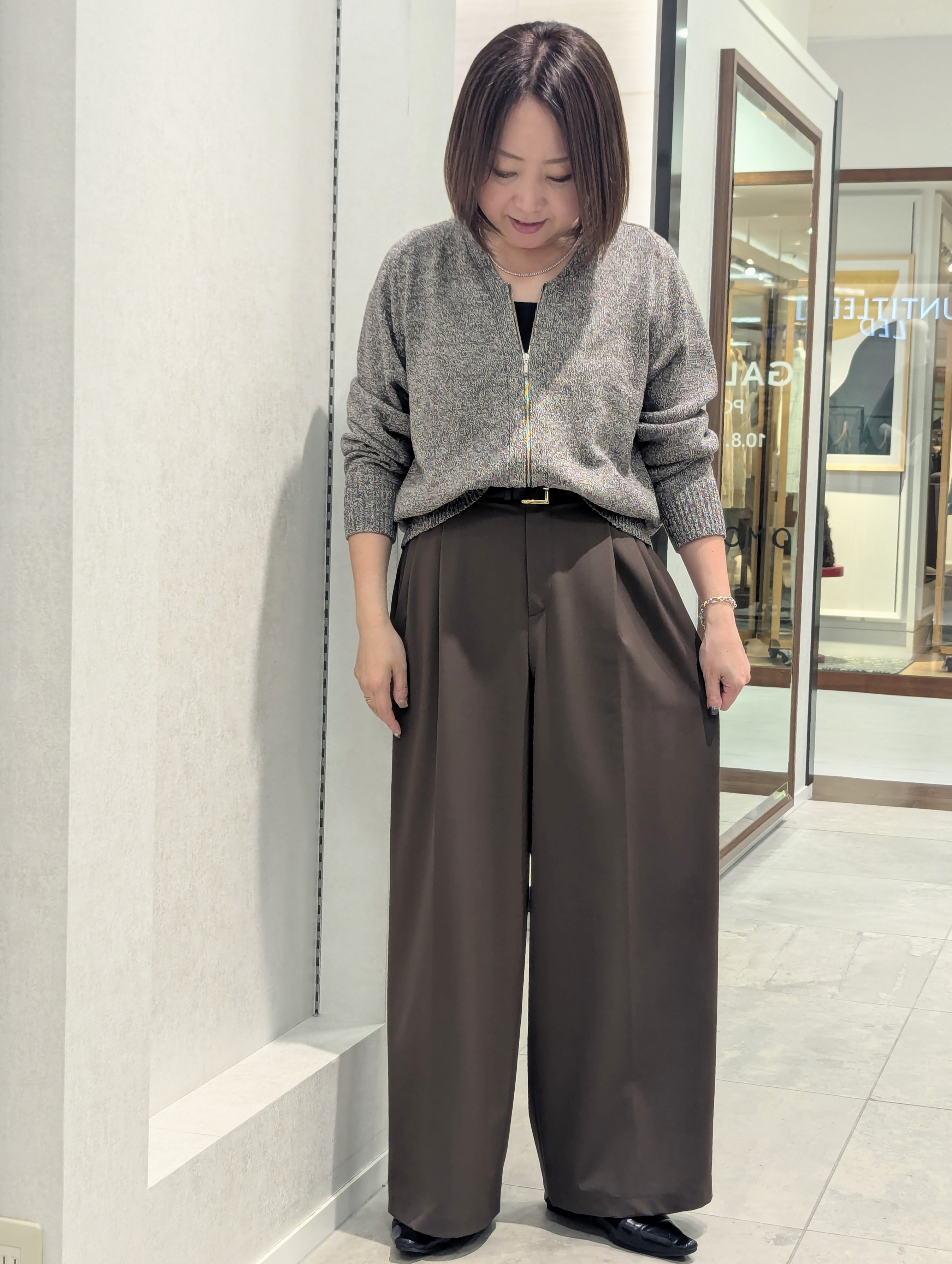 odaさんの「UNTITLED｜【店頭人気！】杢調ジップカーディガン」を使ったコーディネート