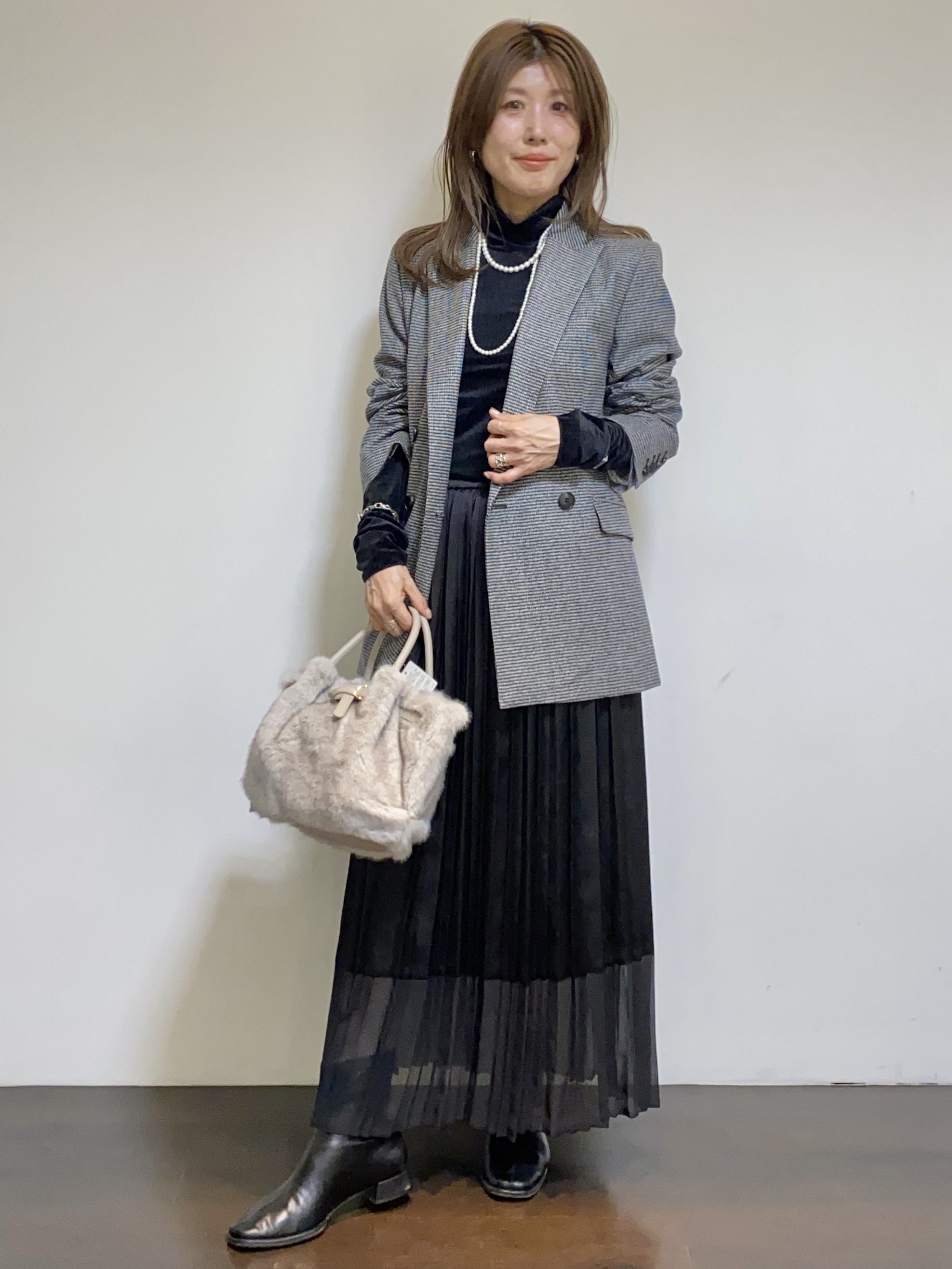 tomoさんの「UNTITLED｜【セットアップ可/通勤にも】ウールダブルジャケット」を使ったコーディネート