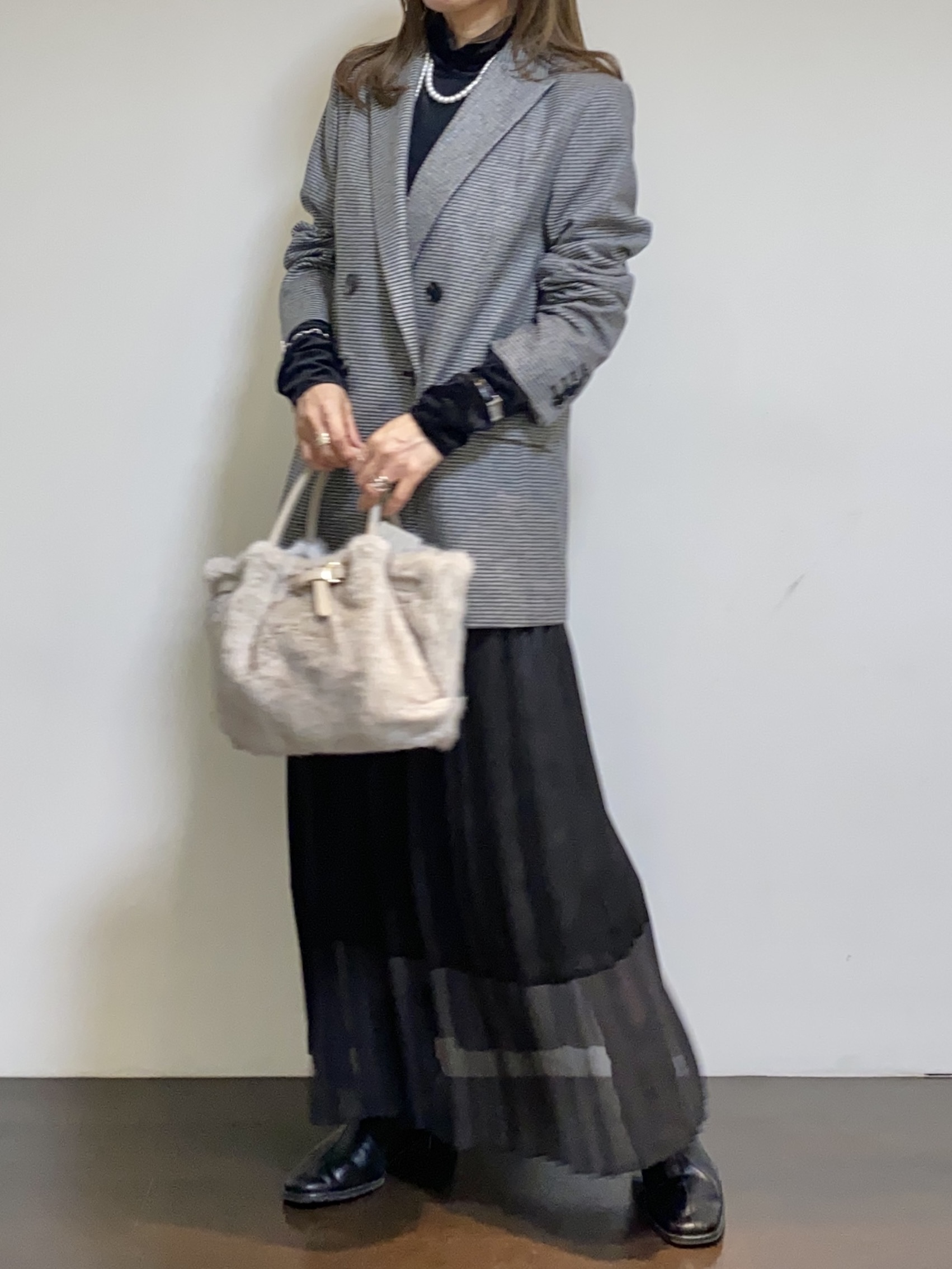 tomoさんの「UNTITLED｜【セットアップ可/通勤にも】ウールダブルジャケット」を使ったコーディネート