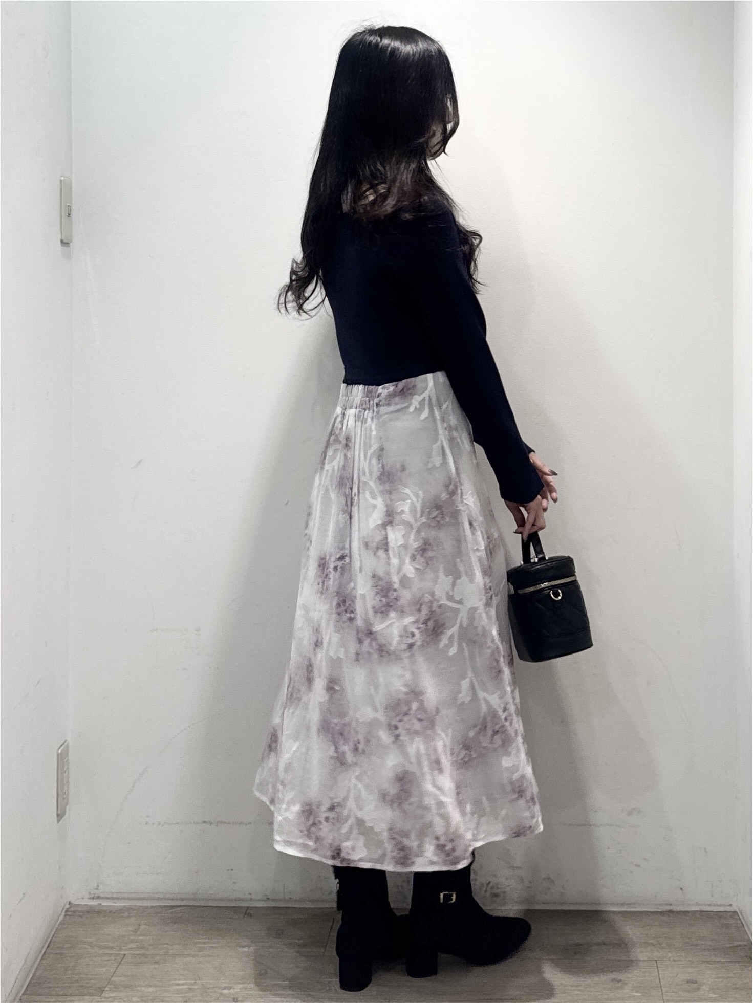 yuicciさんの「OPAQUE.CLIP｜【植草美幸先生が指南する好印象スタイル】フラワージャカードドッキングニットワンピース≪洗濯機OK≫」を使ったコーディネート