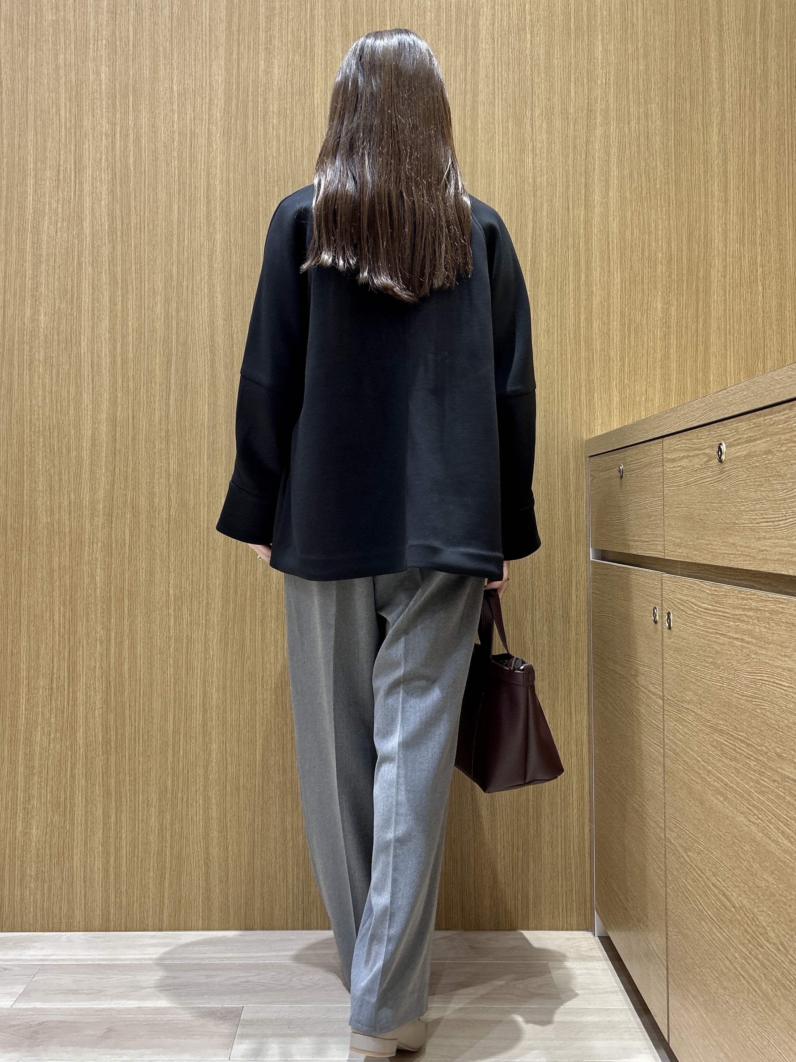 maiさんの「OPAQUE.CLIP｜ダンボールミドルピーコート【洗える／抗ピル】」を使ったコーディネート