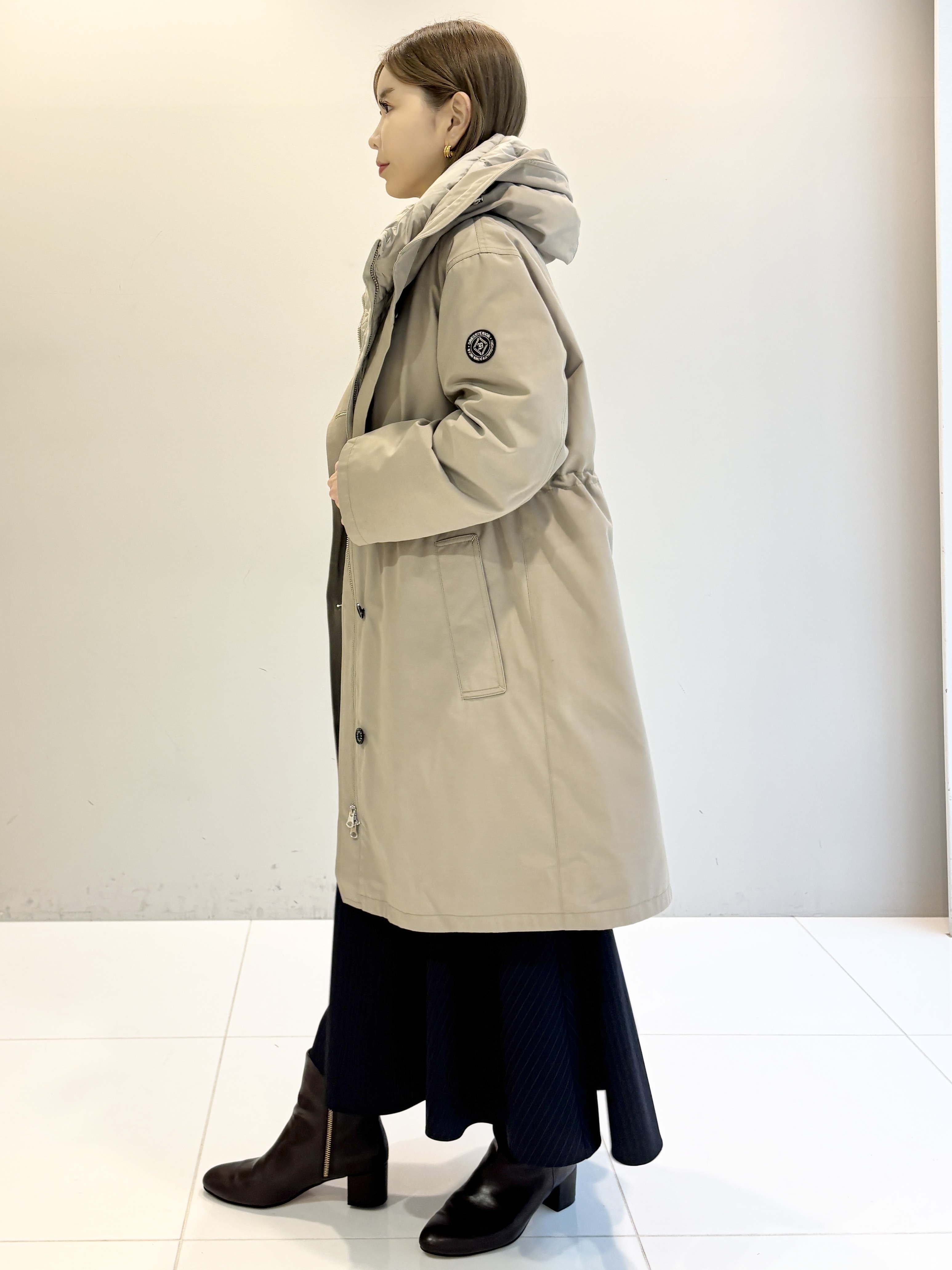 清水夏姫さんの「DRESSTERIOR｜【撥水/インナー単品使用可】3WAYダウンコート」を使ったコーディネート