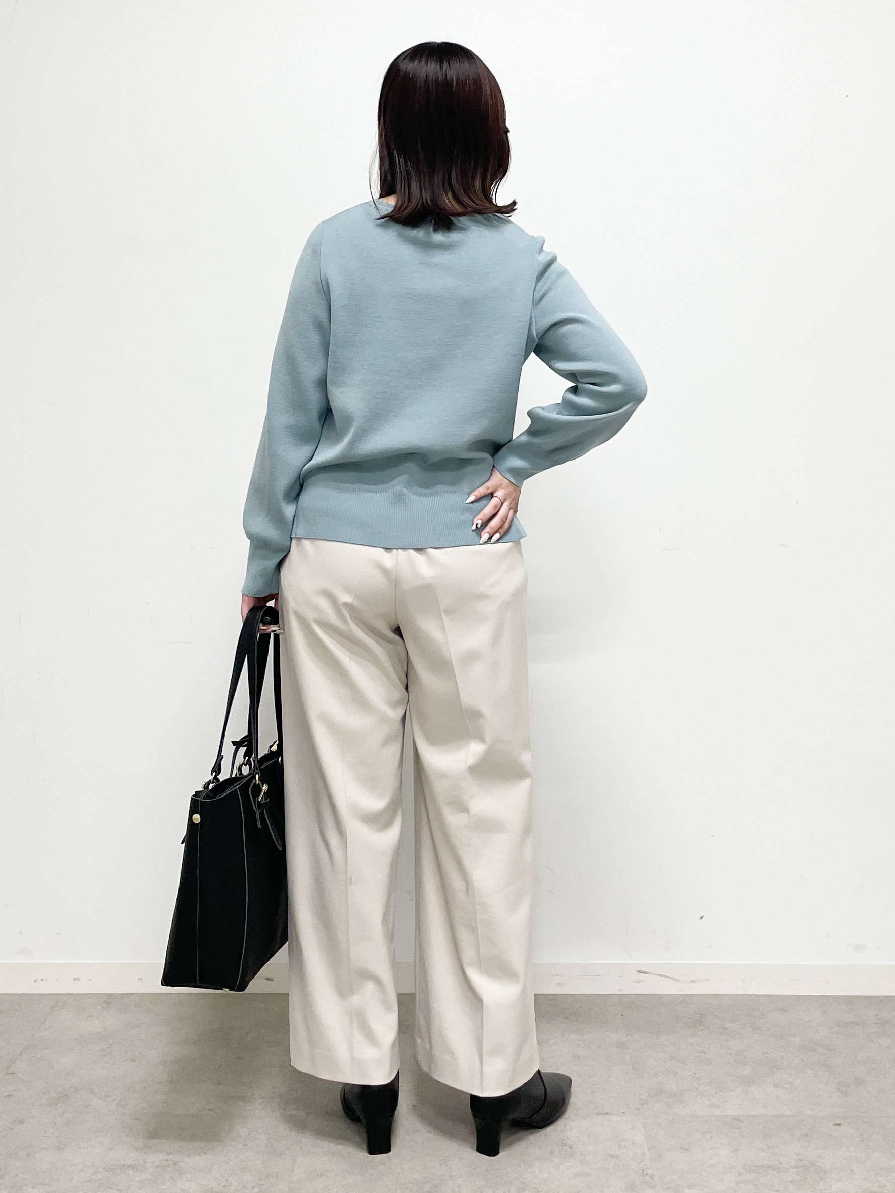 yukariさんの「Reflect｜【マシンウォッシュ】レース風編み柄ニット」を使ったコーディネート