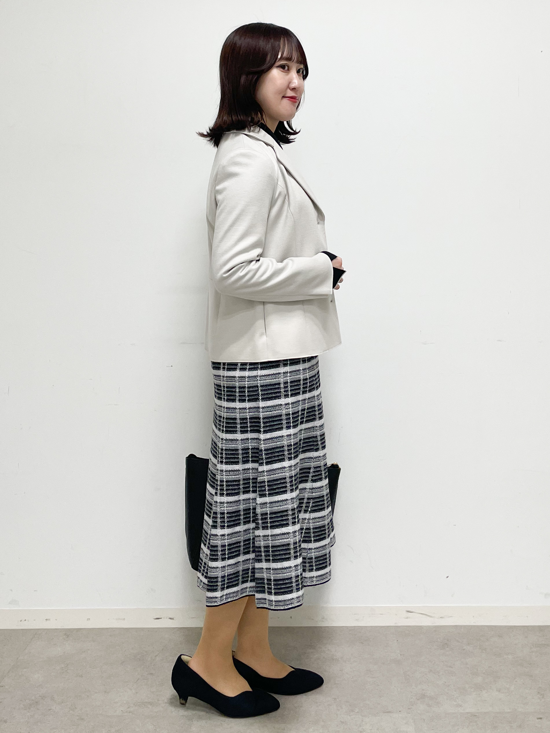yukariさんの「Reflect｜【SS-4Lサイズ／セットアップ可】ペプラムデザイン テーラードジャケット」を使ったコーディネート