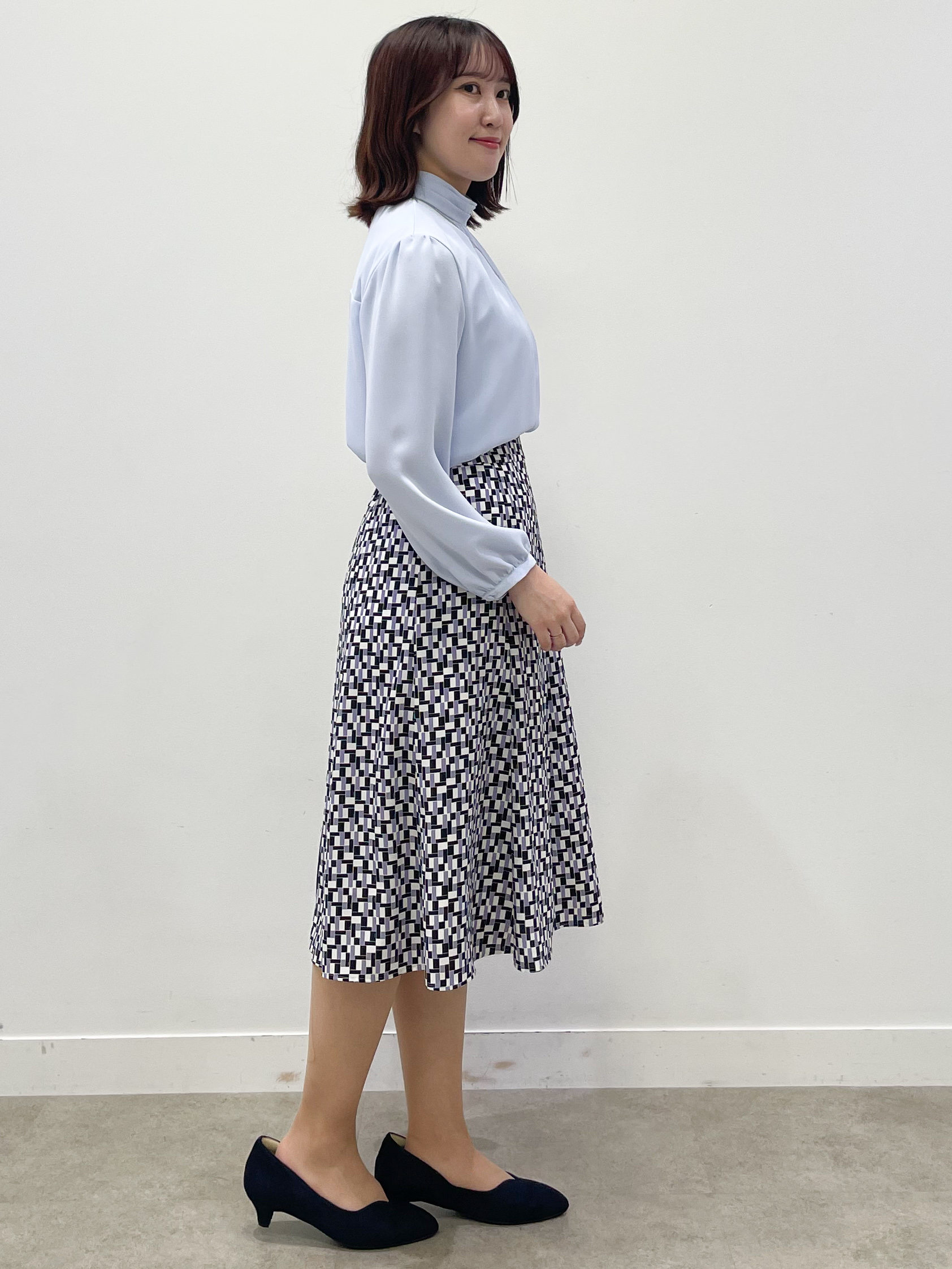 yukariさんの「Reflect｜【SS-4Lサイズ／通勤／セレモニー】プチハイネック シフォンブラウス」を使ったコーディネート