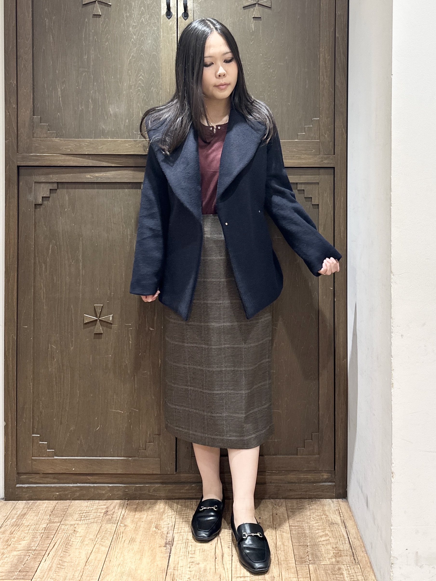 kanaさんの「index｜カシミヤ混ビッグショールカラーコート」を使ったコーディネート