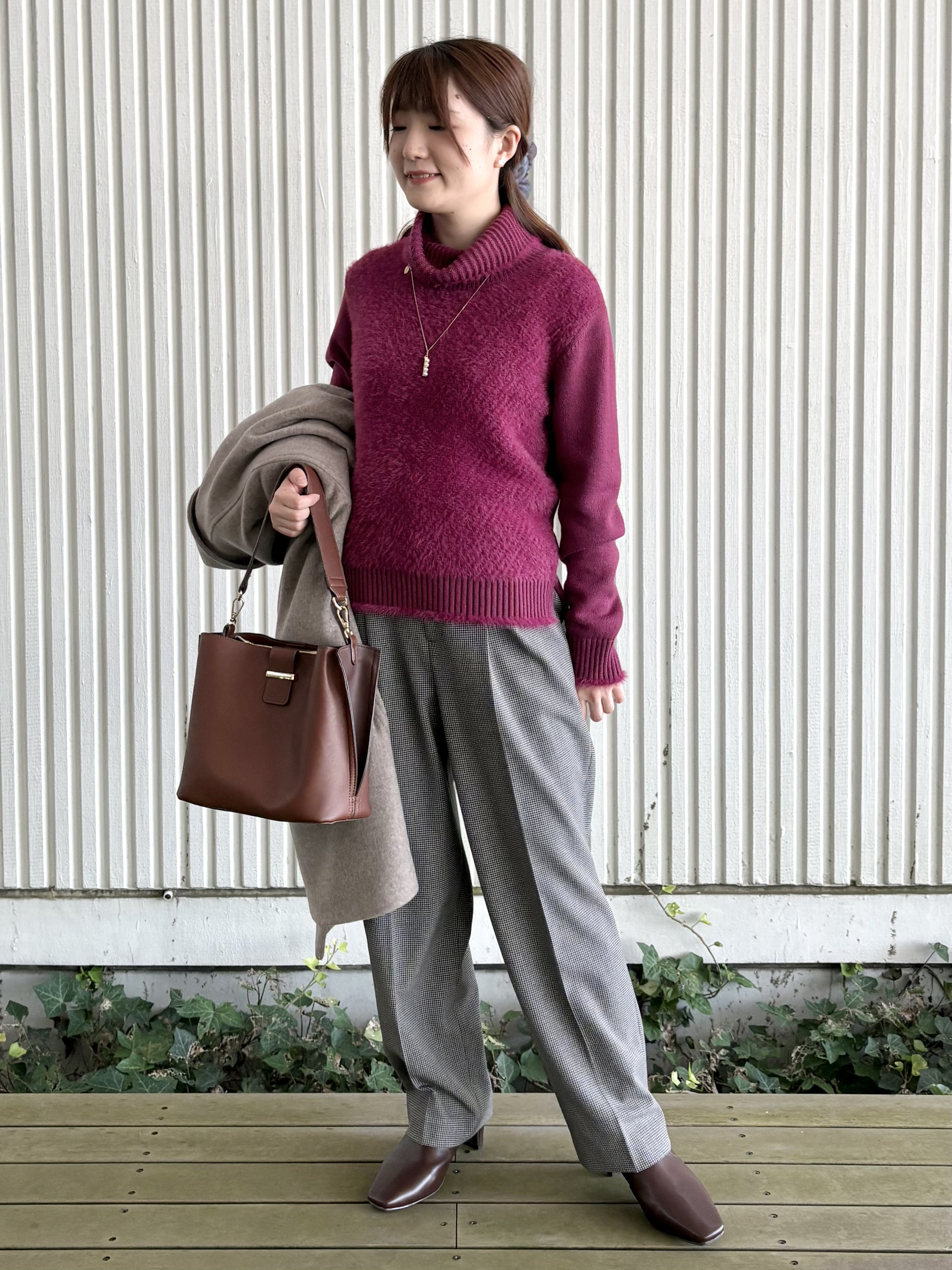 mikiさんの「Reflect｜パール調バー&times;チェーンネックレス」を使ったコーディネート