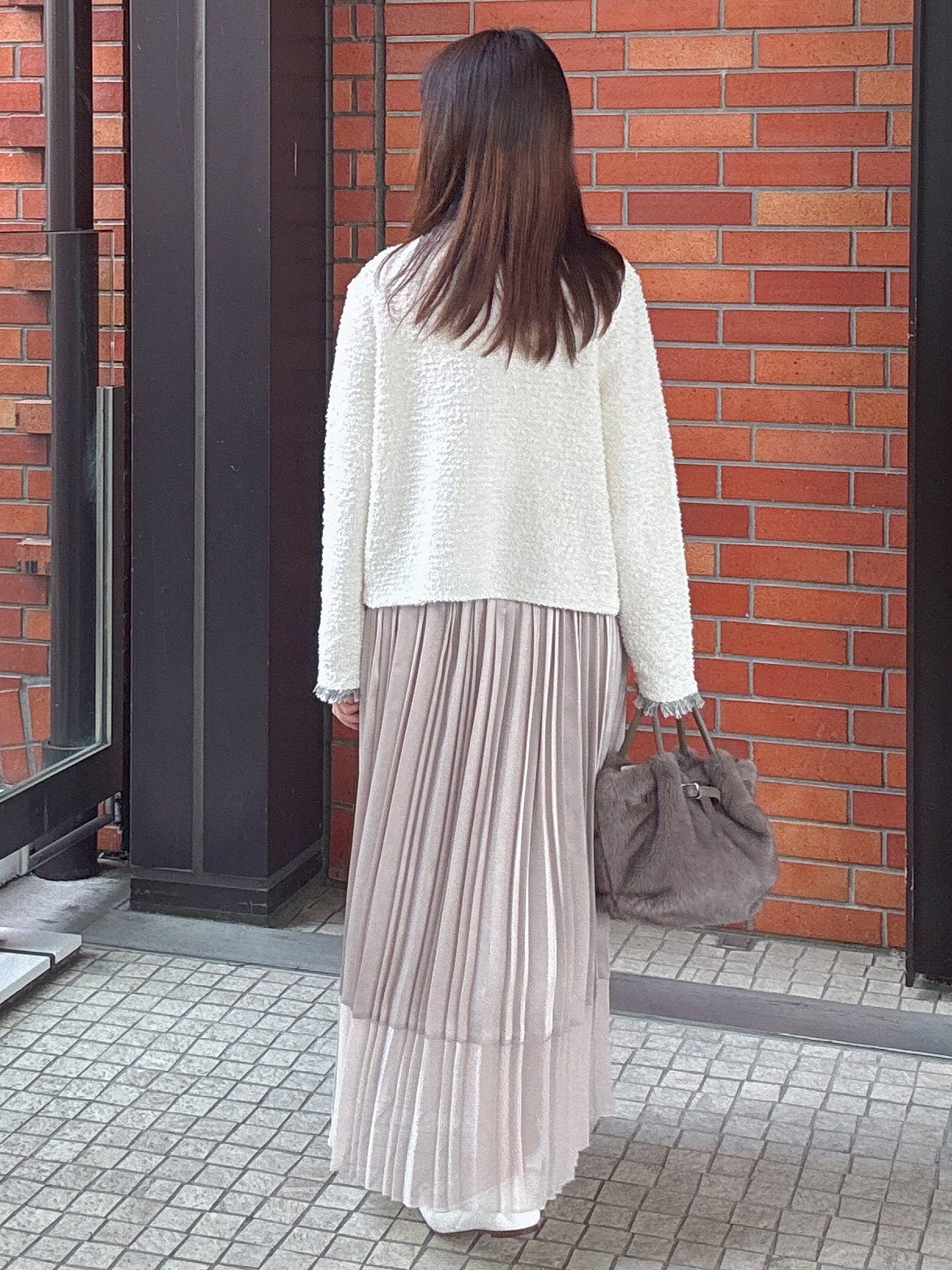 makiさんの「UNTITLED｜【ジャケットライク/秋羽織り】ファンシーヤーンツイードニットカーディガン」を使ったコーディネート
