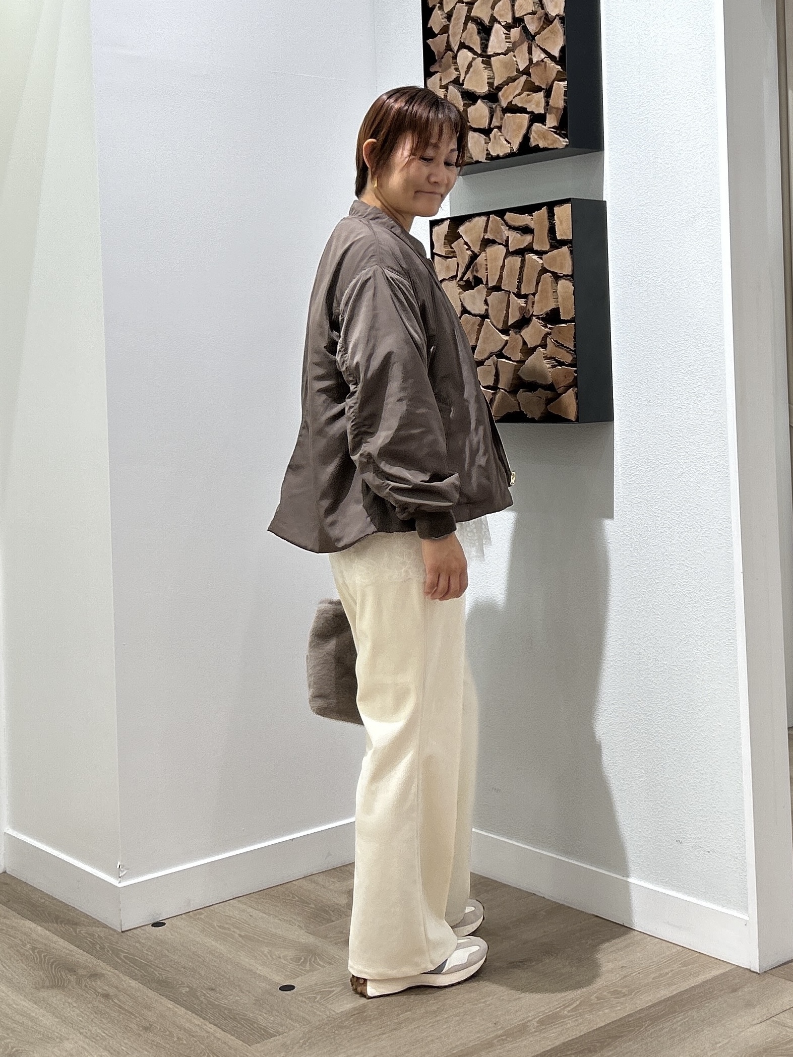 rairaiさんの「Dessin｜【洗える/2WAY】リバーシブル タフタ&times;フリースブルゾン」を使ったコーディネート