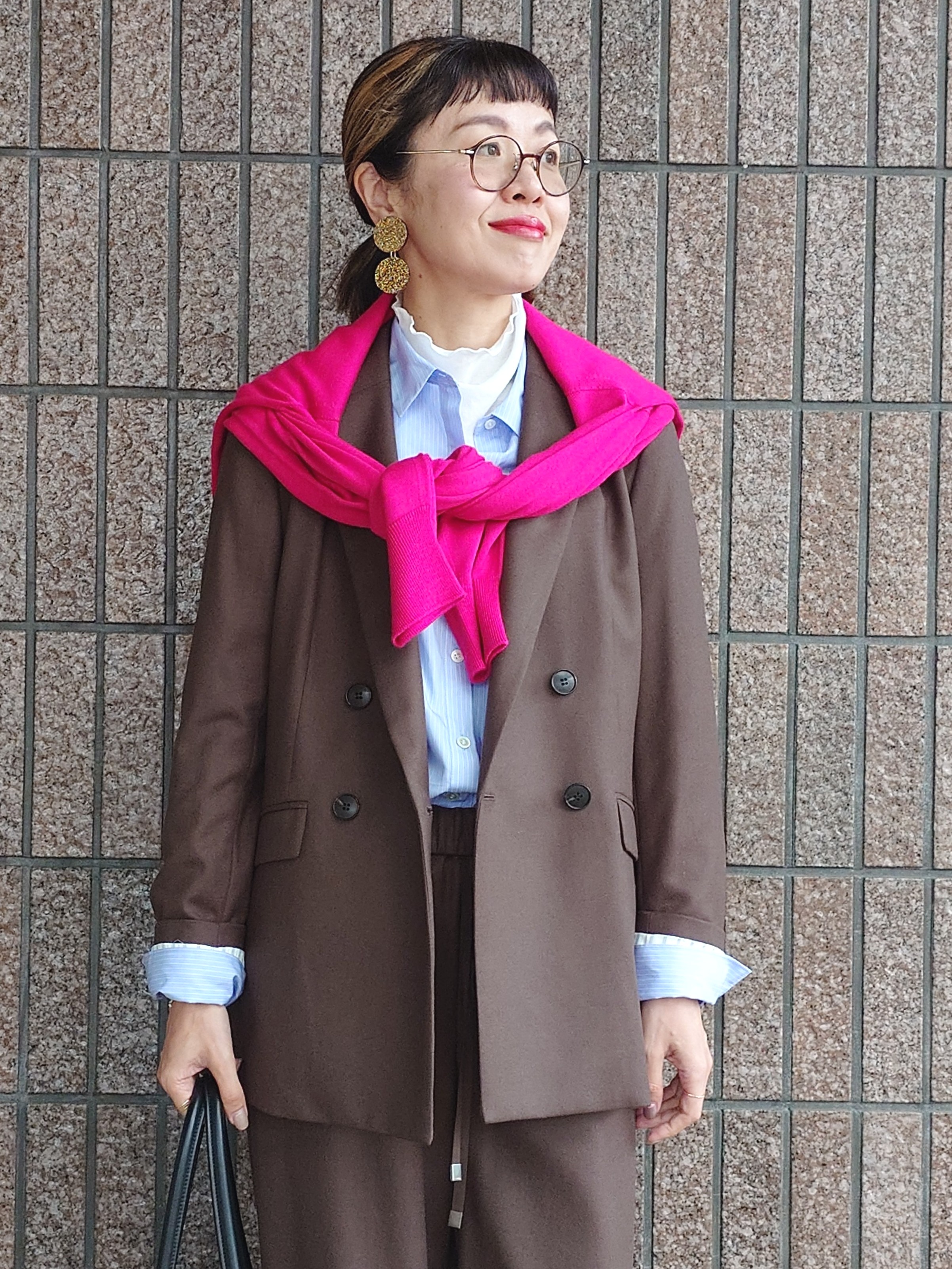MUTSUKOさんの「UNTITLED｜【セットアップ可/ライトアウター/仕事着スーツ】ウールダブルジャケット」を使ったコーディネート