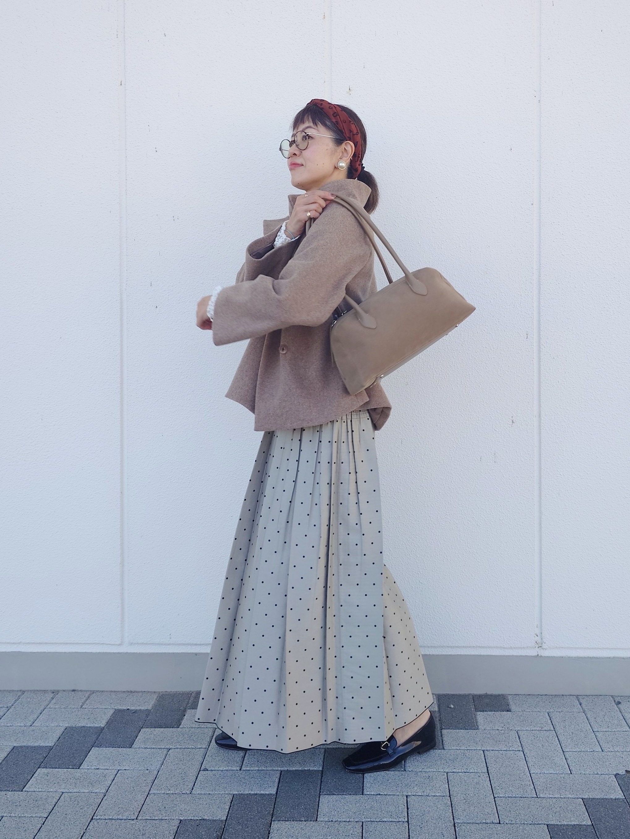 MUTSUKOさんの「UNTITLED｜【軽アウター/ウール100】ウールショートコート」を使ったコーディネート