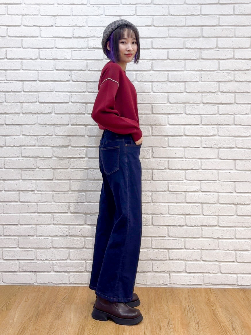 𝐜𝐡𝐢𝐤𝐚さんの「SHOO･LA･RUE｜【セットアップ可/洗濯後しわになりにくい】ウールフィール ダブルジャケット」を使ったコーディネート