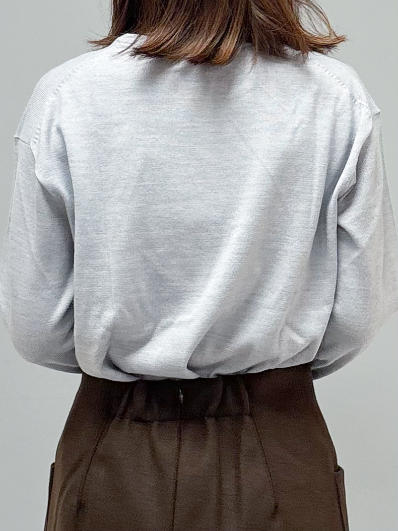 yさんの「OPAQUE.CLIP｜『THE』名品ボートネックニット【8col／洗濯機OK】」を使ったコーディネート
