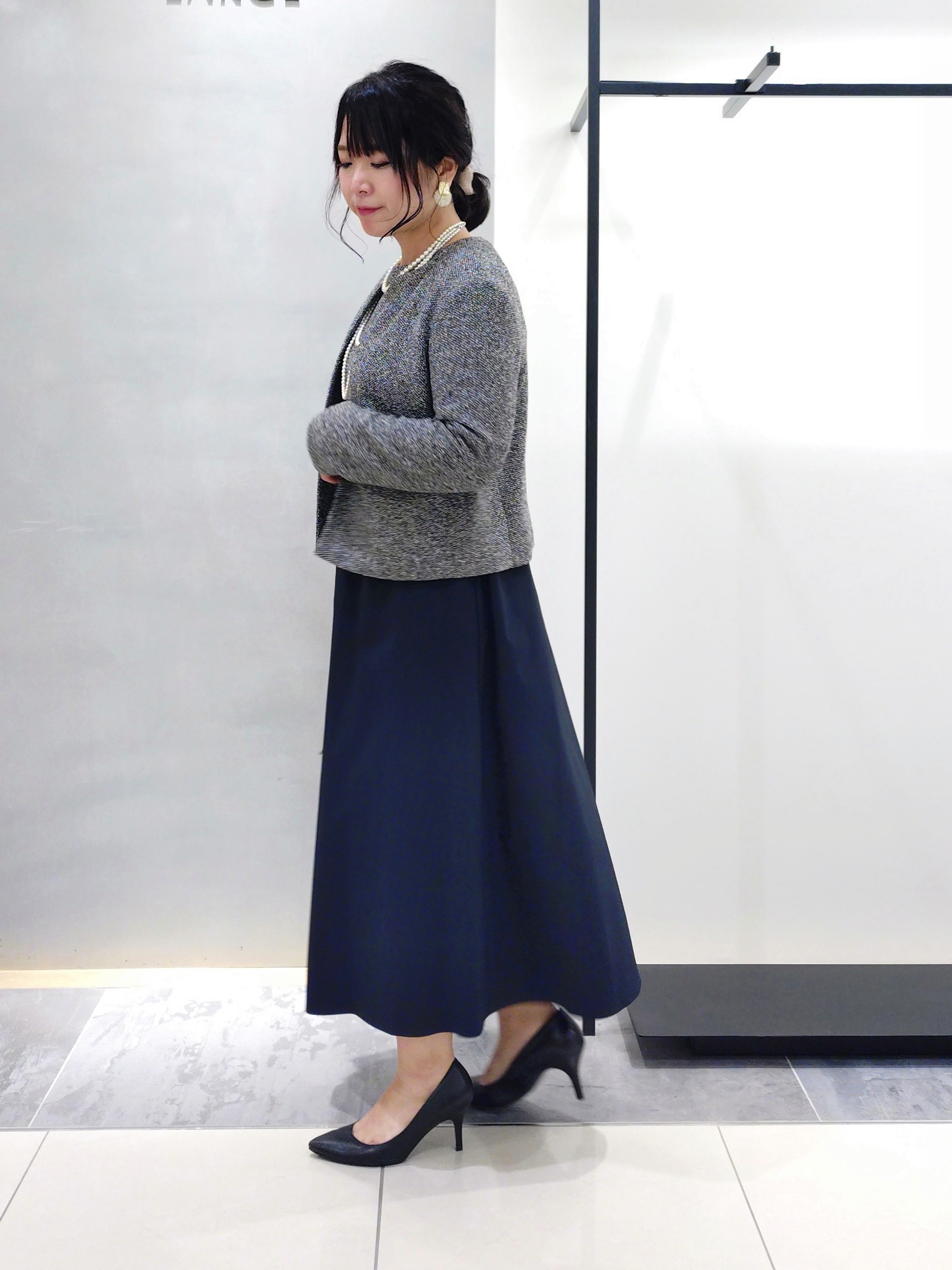 TOMOMIさんの「INDIVI｜【マルチWAY】3点セットパール調ネックレス」を使ったコーディネート