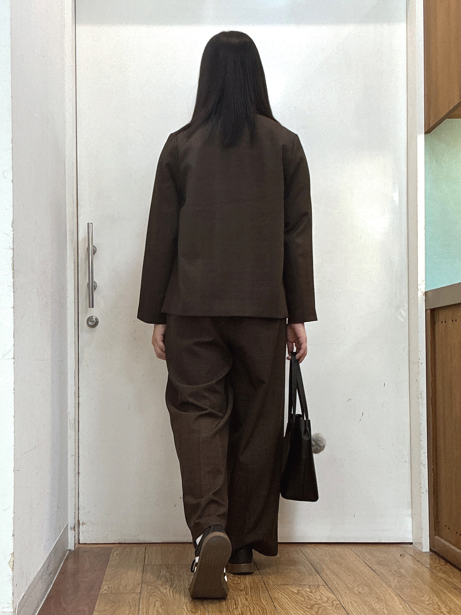 Karinさんの「SHOO･LA･RUE｜【セットアップ可/洗濯後しわになりにくい】ウールフィール ダブルジャケット」を使ったコーディネート
