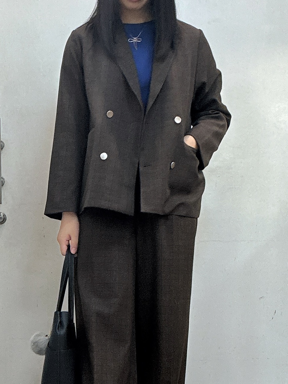 Karinさんの「SHOO･LA･RUE｜【セットアップ可/洗濯後しわになりにくい】ウールフィール ダブルジャケット」を使ったコーディネート