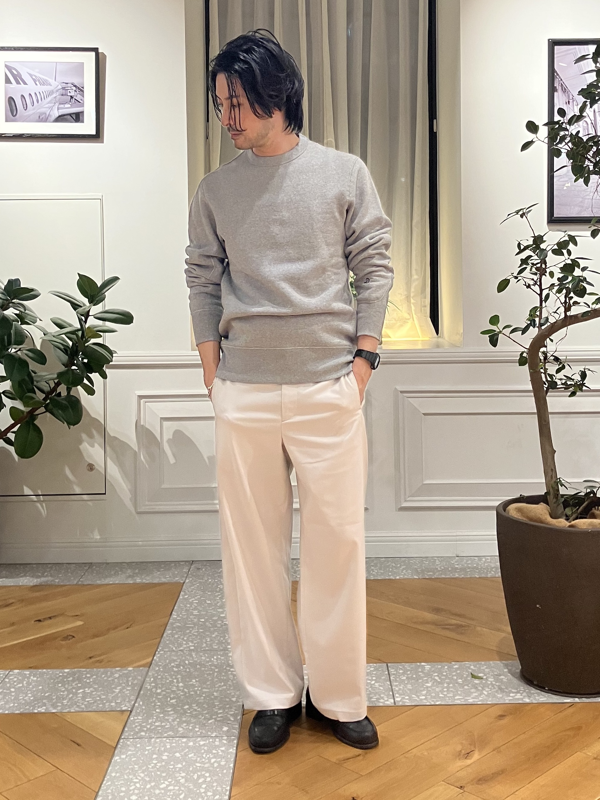 junyaさんの「DRESSTERIOR｜◆[DRESSTERIOR定番]吊裏毛プルオーバースウェット」を使ったコーディネート