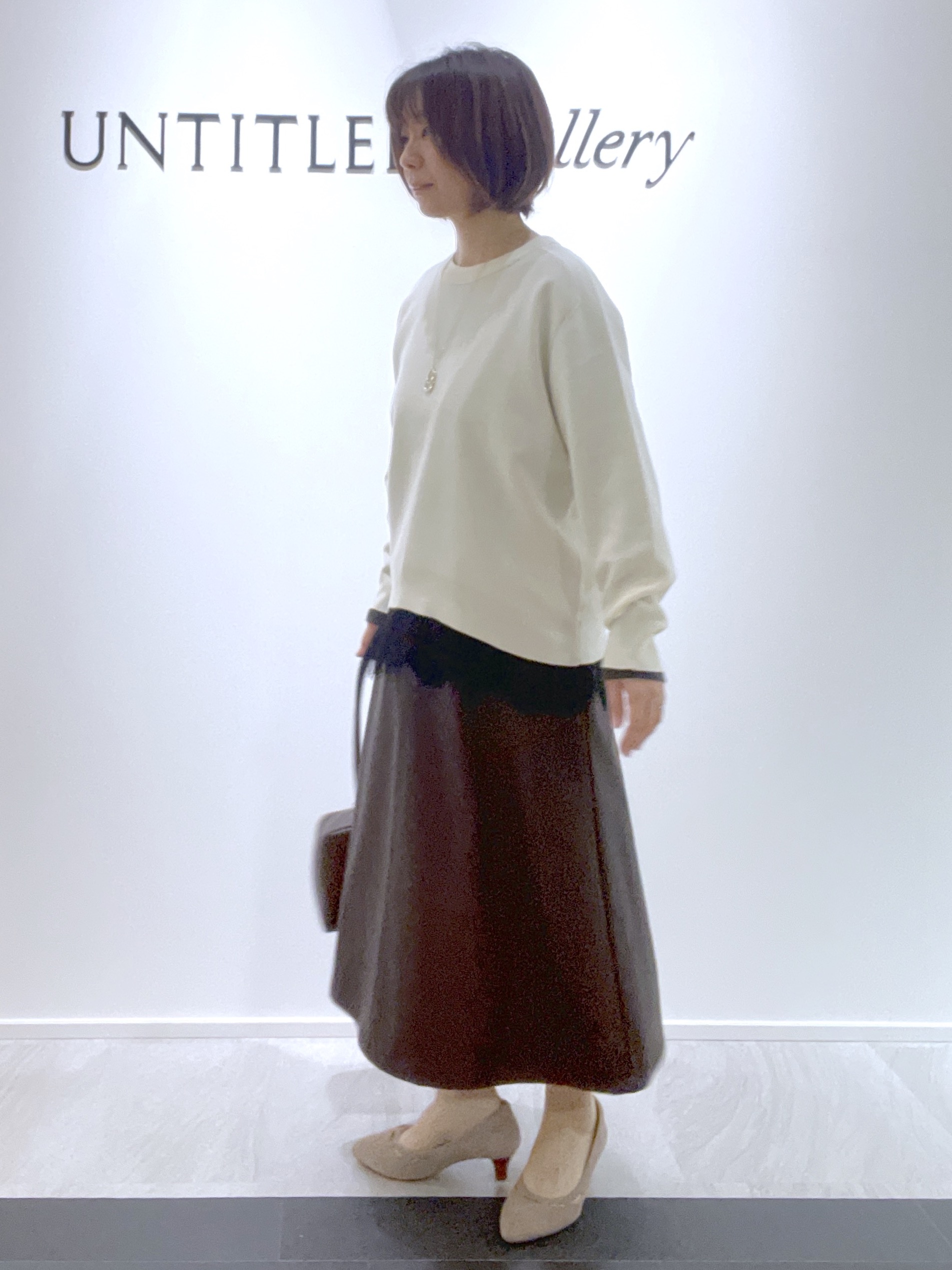 hanaさんの「UNTITLED｜【きれいめカジュアル】スウェットライクニットプルオーバー」を使ったコーディネート