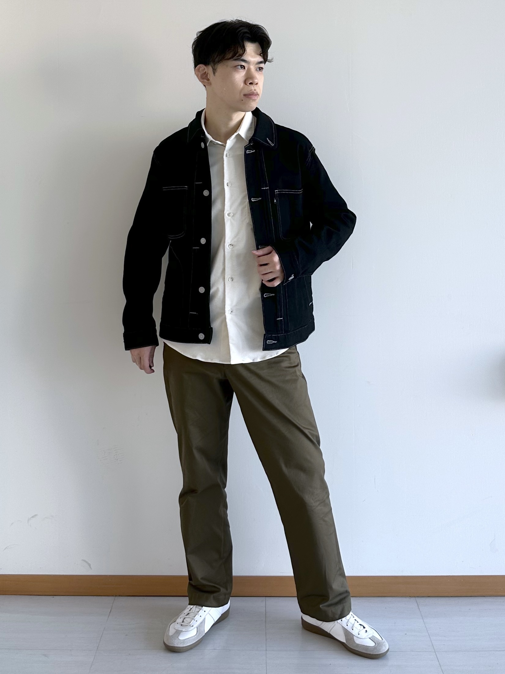 イッシーさんの「TAKEO KIKUCHI｜【BOWLER HAT LABEL】ブラックデニムGジャン」を使ったコーディネート