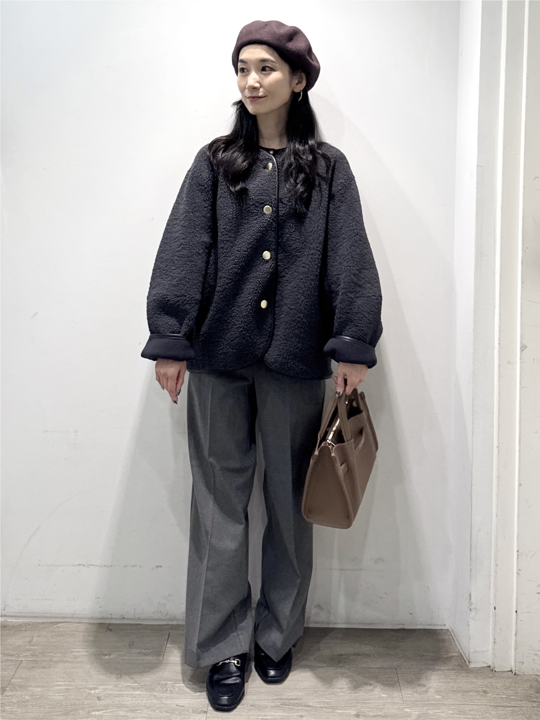yuicciさんの「OPAQUE.CLIP｜《リバーシブル》ボア&times;フリースアウター」を使ったコーディネート