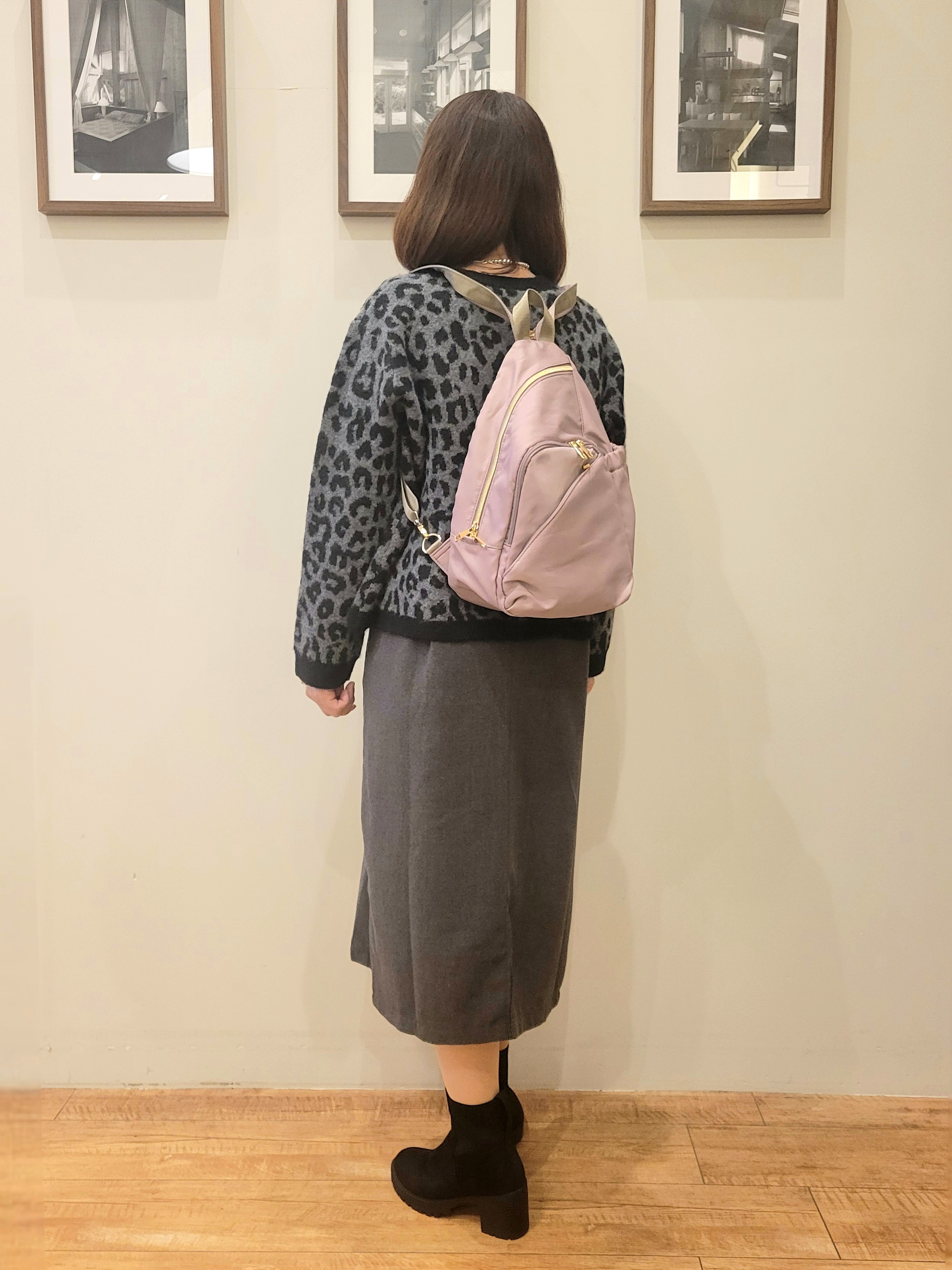 ユウさんの「SHOO･LA･RUE｜【洗濯機可/S-LL】ジャケット感覚で着られる バイカラーニットカーディガン」を使ったコーディネート
